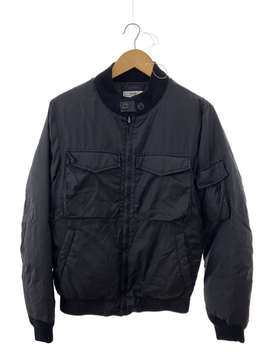 Black Nylon Unikely Reversible Down Jacket Liner Missing