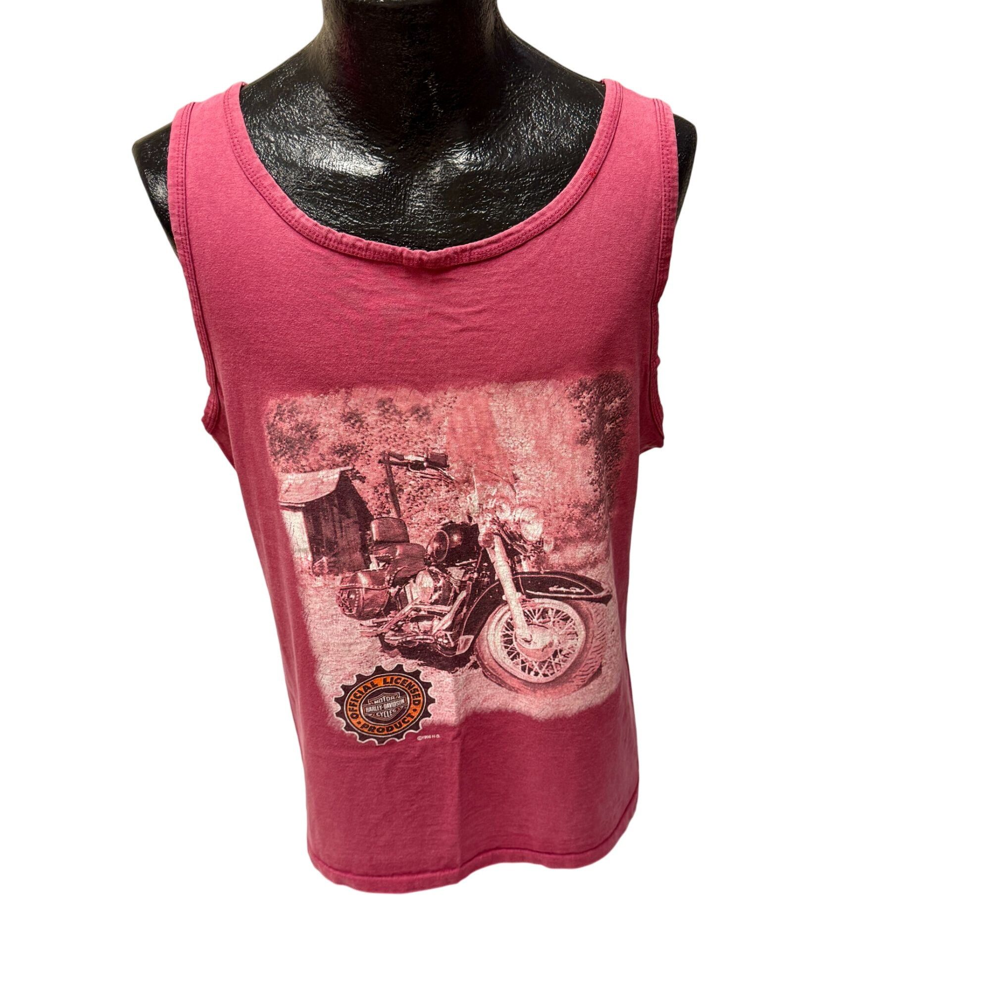 Harley Davidson Vtg Harley Davidson Official Licensed USA Maroon 1996 Tank Size US L / EU 52-54 / 3 - 2 Thumbnail