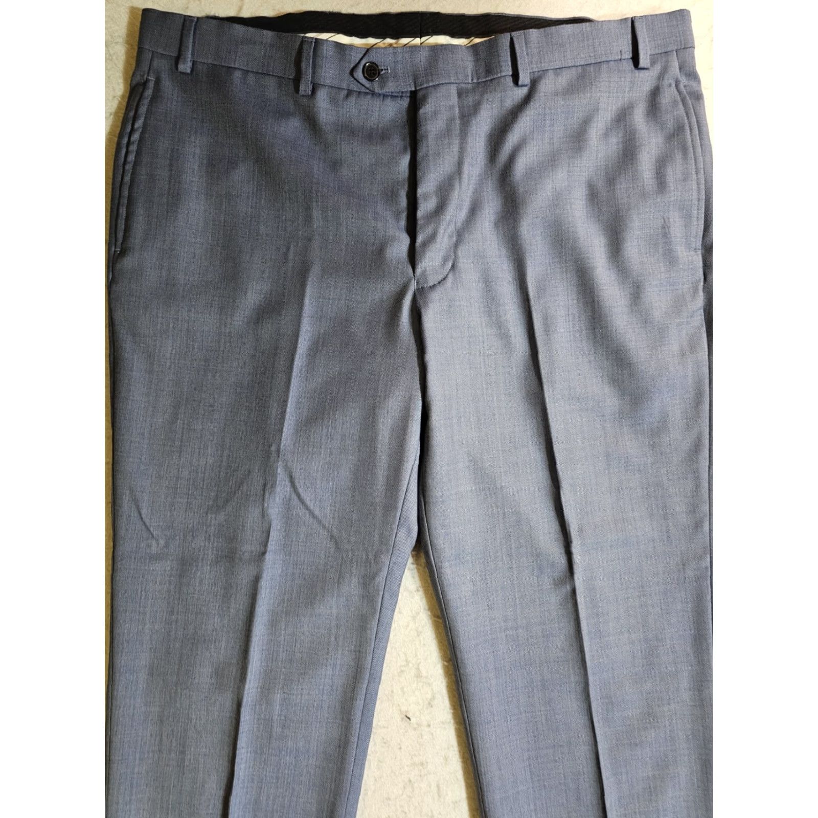 Ralph Lauren Lauren Ralph Lauren Black Label 2 Piece Suit Men 44R 38W 28L Solid Blue Gray Two-Button Size 44R - 4 Thumbnail