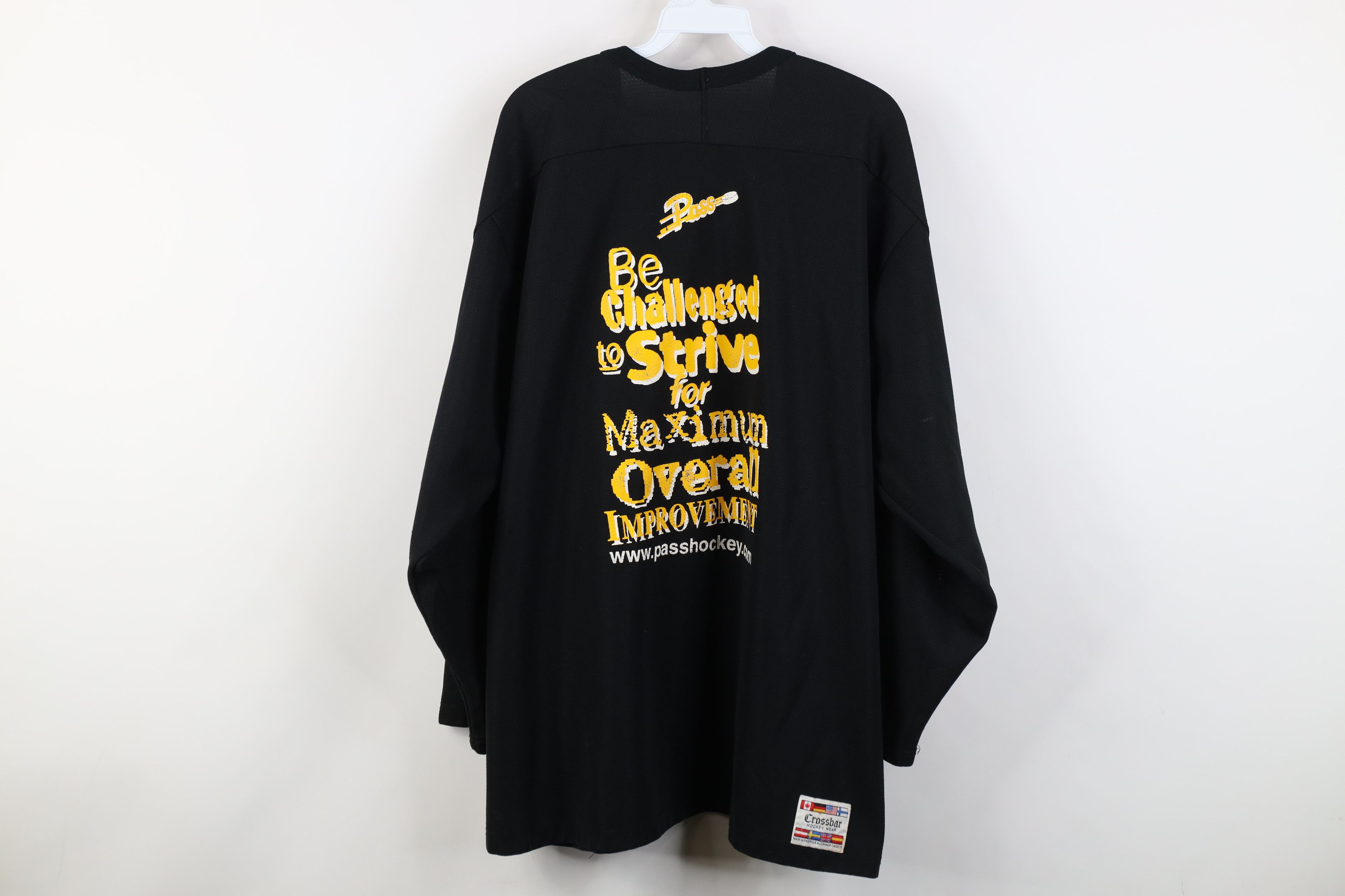 Vintage Vintage 90s Toronto Pass Hockey Jersey Black Air Knit Size US L / EU 52-54 / 3 - 14 Thumbnail