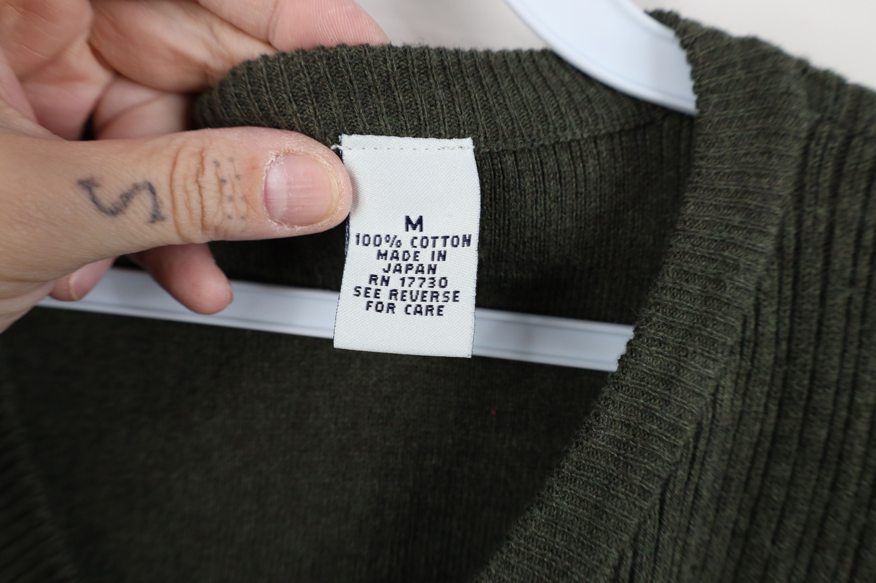 Vintage Vintage 90s Streetwear Ribbed Knit Sweater Vest Green Japan Size US M / EU 48-50 / 2 - 4 Thumbnail