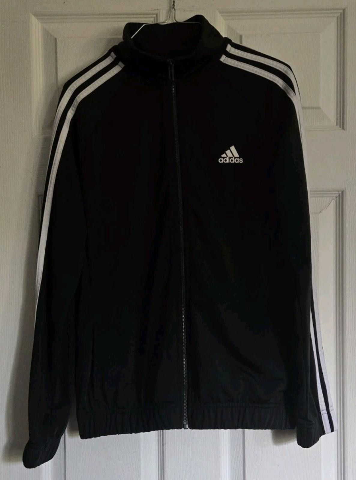 Adidas Adidas Black White Classic 3 Stripe Track Jacket Womens Medi Size M / US 6-8 / IT 42-44 - 2 Thumbnail