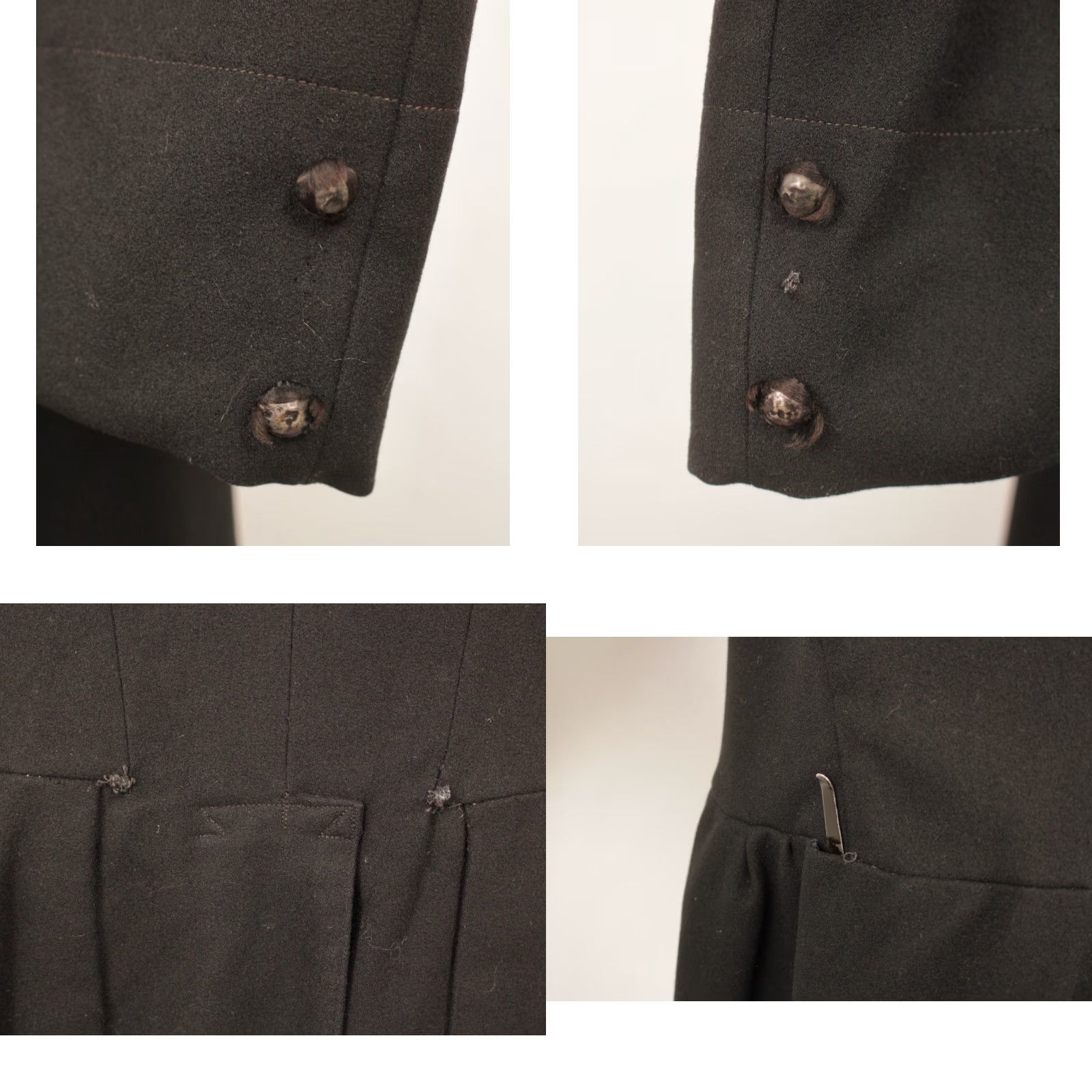 Vintage VTG Edwardian Frock Coat Mens M Black Wool 1900s 1900s Edwardian Antique Coat Size US M / EU 48-50 / 2 - 8 Thumbnail
