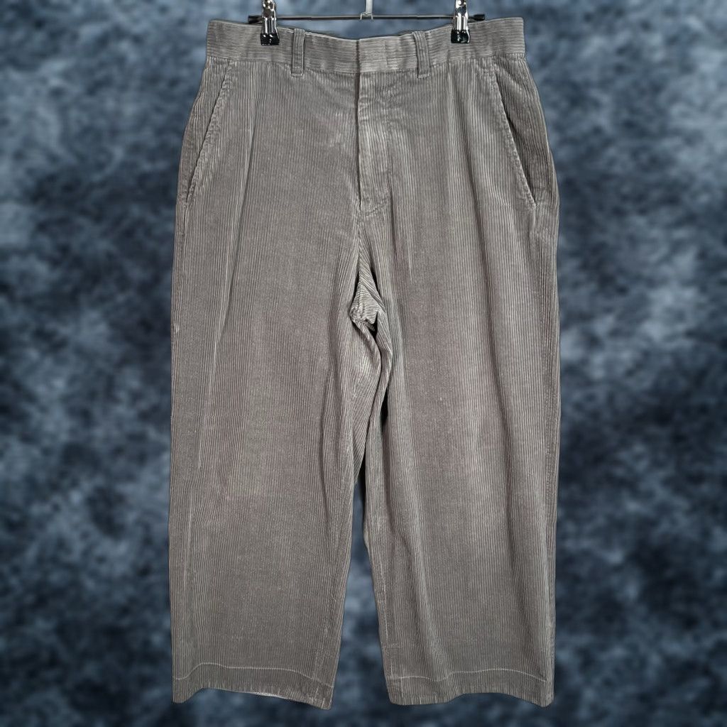 Cos COS Pants Womens 32R Gray Wide Leg Corduroy Relaxed Straight Fit Regular Inseam 26in Size 24" / US 00 / IT 34 - 1 Thumbnail