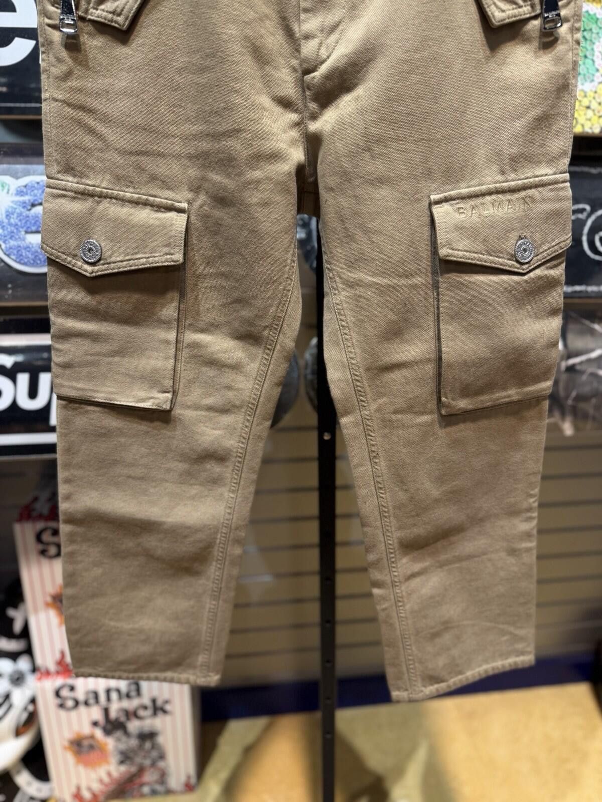 Balmain Balmain Biker Cargo Zip Pocket Beige / Khaki Pants (48) Size US 44 / EU 60 - 6 Thumbnail