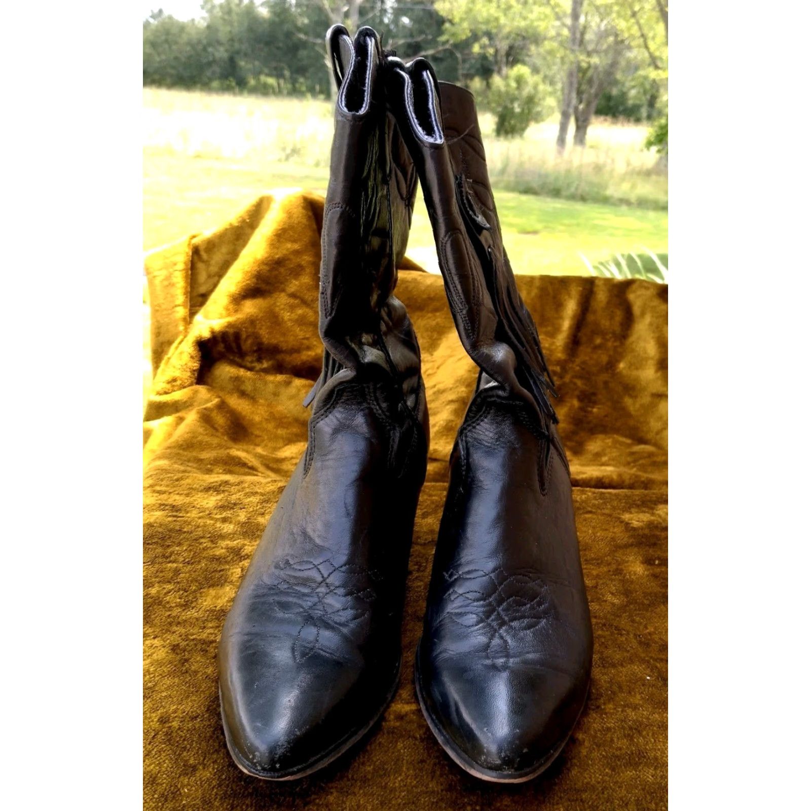 Vintage VINTAGE Laredo Western Cowgirl Boots Women 8.5 M Leather Ankle Fringe Tassel Cowboy Rodeo Western Boots Size US 9 / IT 39 - 2 Thumbnail