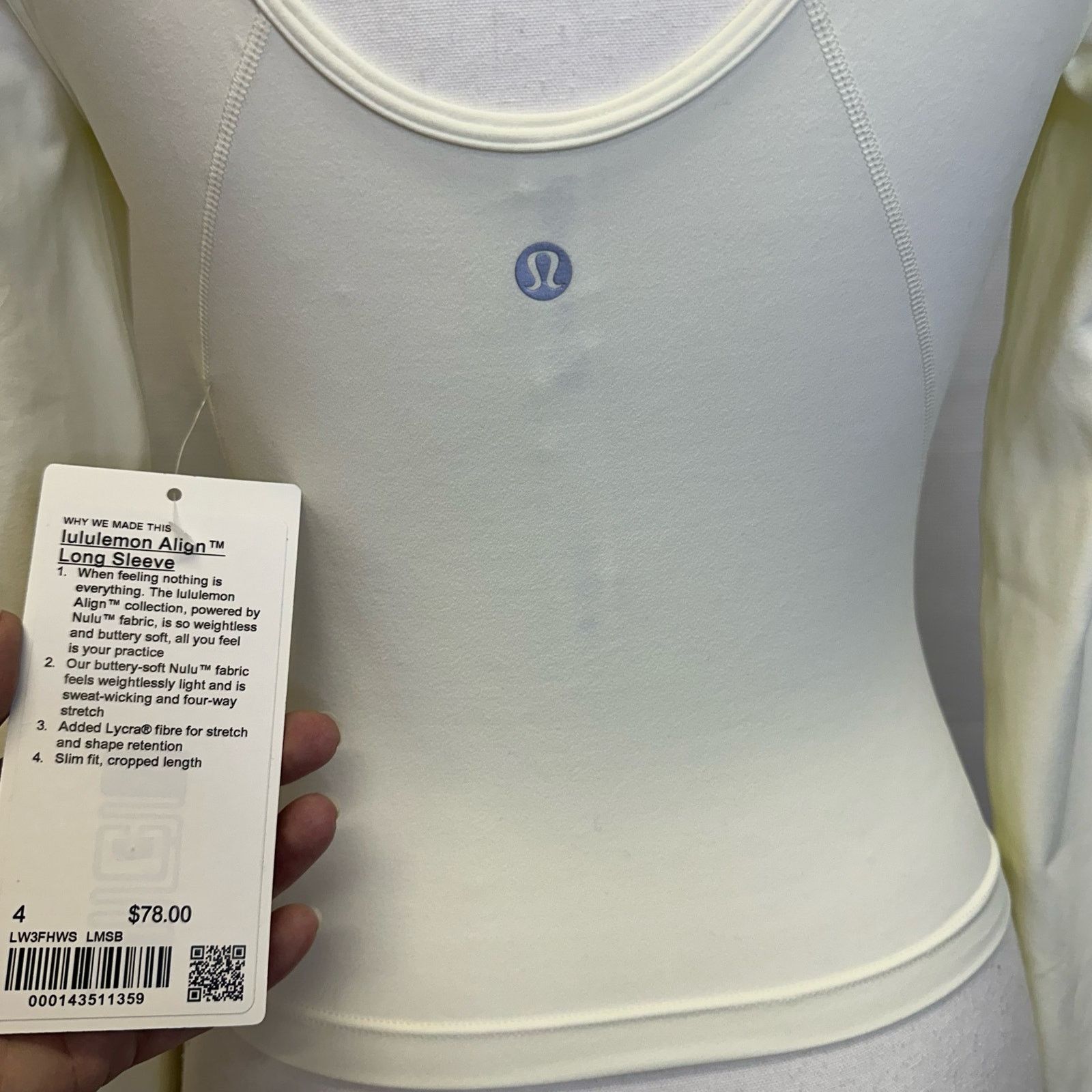 Lululemon Lululemon V-Neck Long Sleeve Crop Top Size 4 NWT Size S / US 4 / IT 40 - 4 Thumbnail