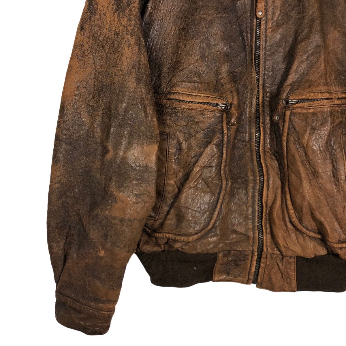 Japanese Brand 🔥Vintage Aviators Leather Jacket Crackers Mode Avant Garde Size US L / EU 52-54 / 3 - 4 Thumbnail