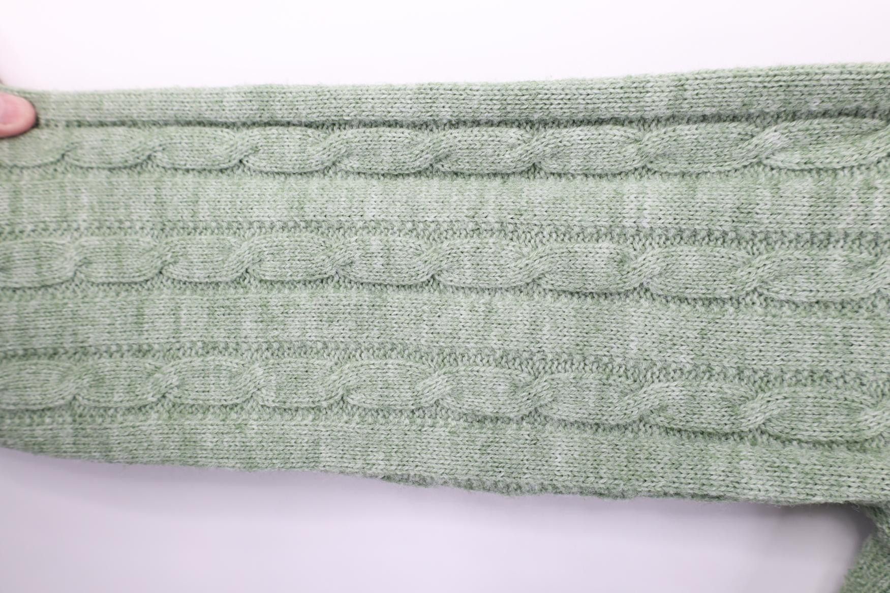 Vintage Vintage 70s Streetwear Chunky Cable Knit Sweater Green USA Size US L / EU 52-54 / 3 - 5 Thumbnail