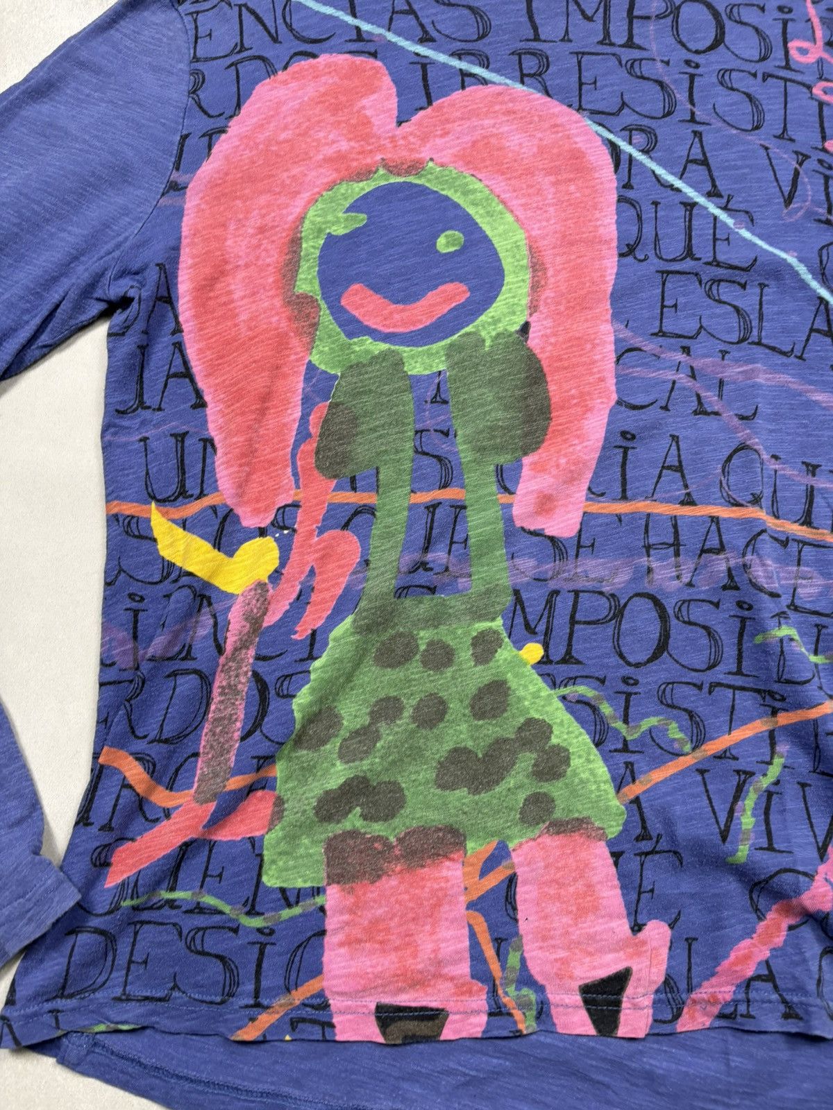 Desigual Desigual Graphic Art Long Sleeve Top XL Blue Abstract Print Size XL / US 12-14 / IT 48-50 - 5 Thumbnail