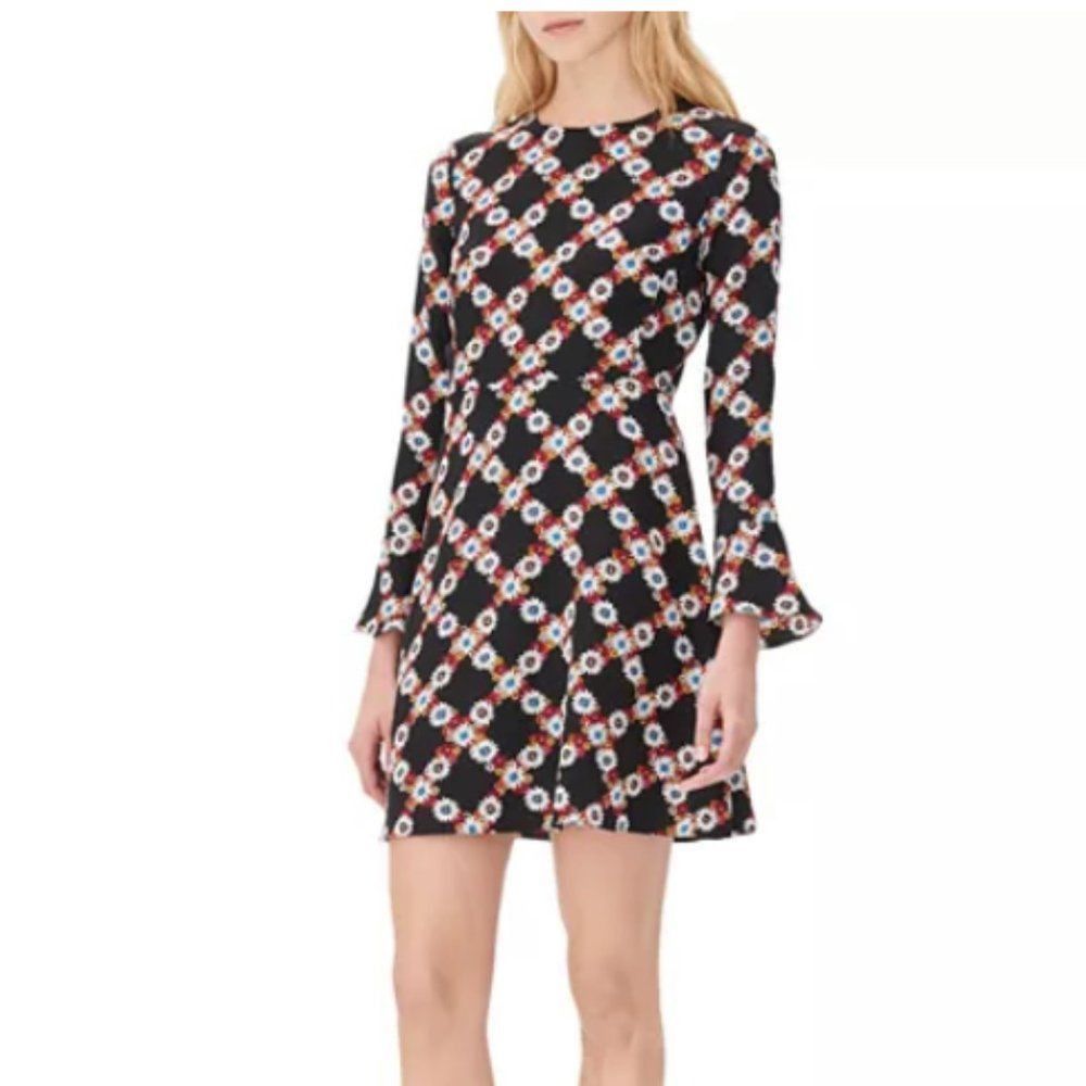 Sandro Sandro Rony Silk Floral Dress Size 1 Size S / US 4 / IT 40 - 2 Thumbnail