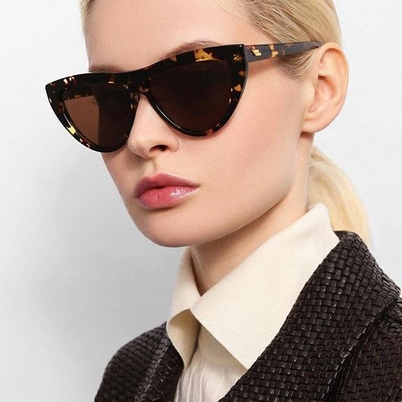 Bottega Veneta Bottega Veneta BV1018S 002 Sunglasses Havana Cat Eye Frame Size ONE SIZE - 2 Thumbnail