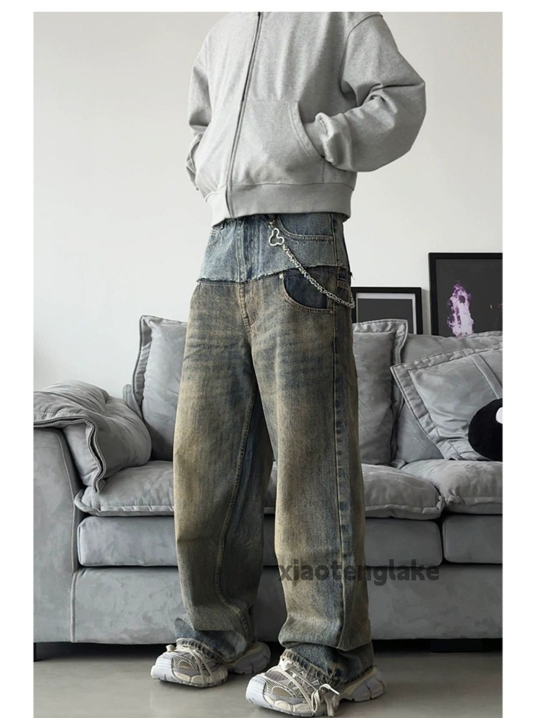 Jean × Vintage unisex utility patchwork faded loose hiphop y2k jeans Size US 26 / EU 42 - 1 Thumbnail