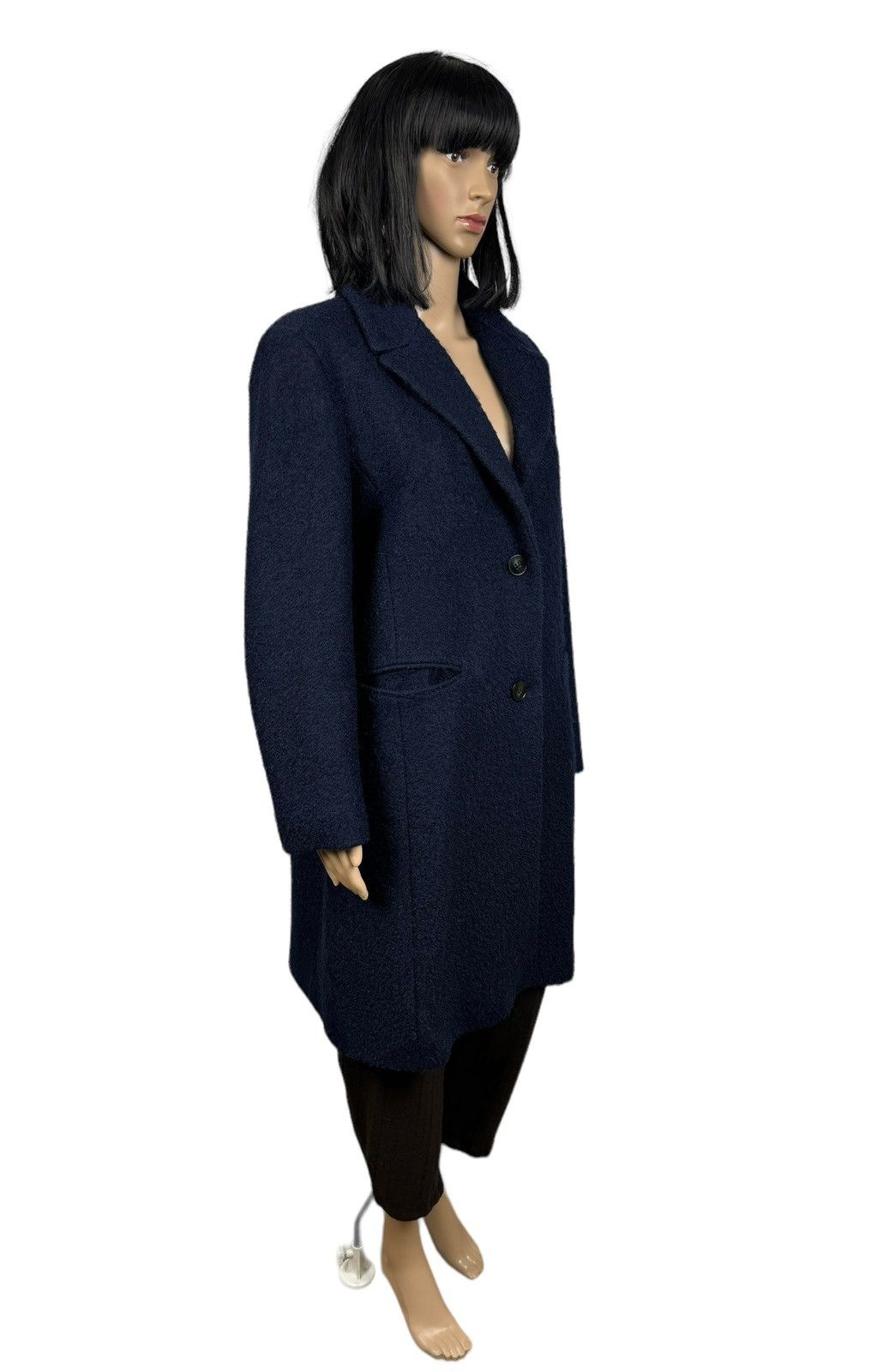 Marella Marella Emme Wool-Polyester Blue Coat size IT50 US14 Size XL / US 12-14 / IT 48-50 - 3 Thumbnail
