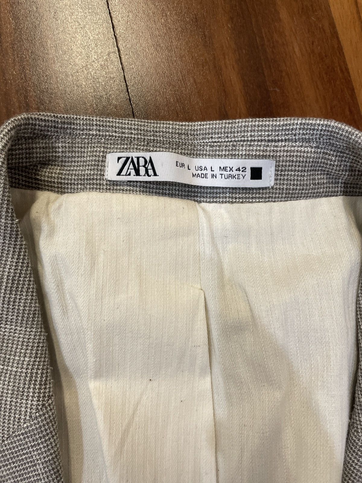Zara Zara grey blazer jacket Size 42L - 2 Thumbnail