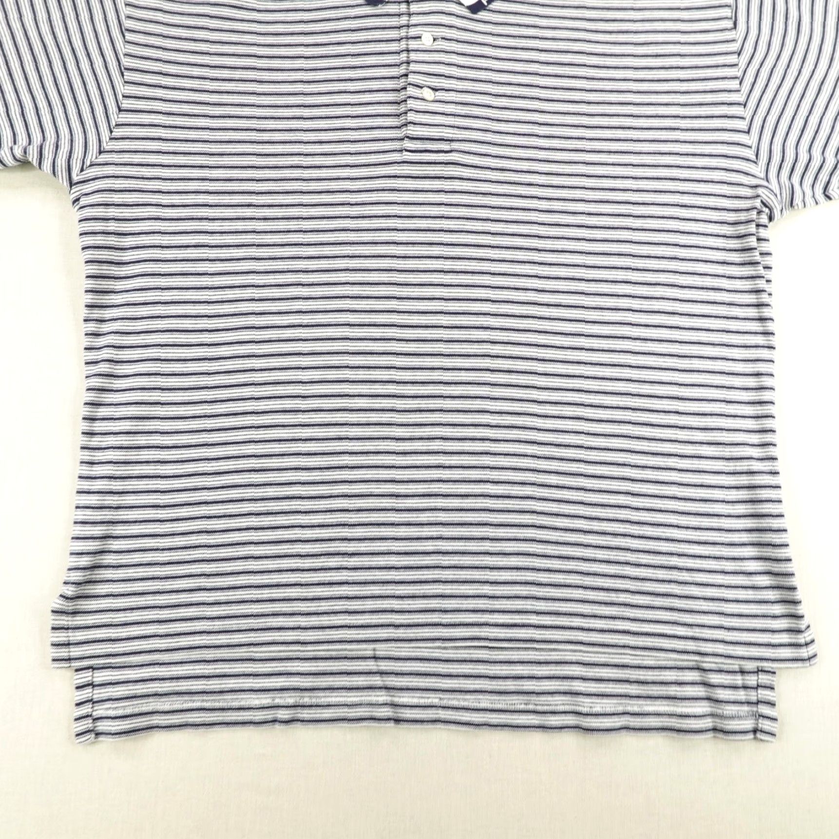 Polo Ralph Lauren VINTAGE Ralph Lauren Polo Shirt Mens Large Short Sleeve Golf Stripes 100% Cotton Blue White Size US L / EU 52-54 / 3 - 3 Thumbnail