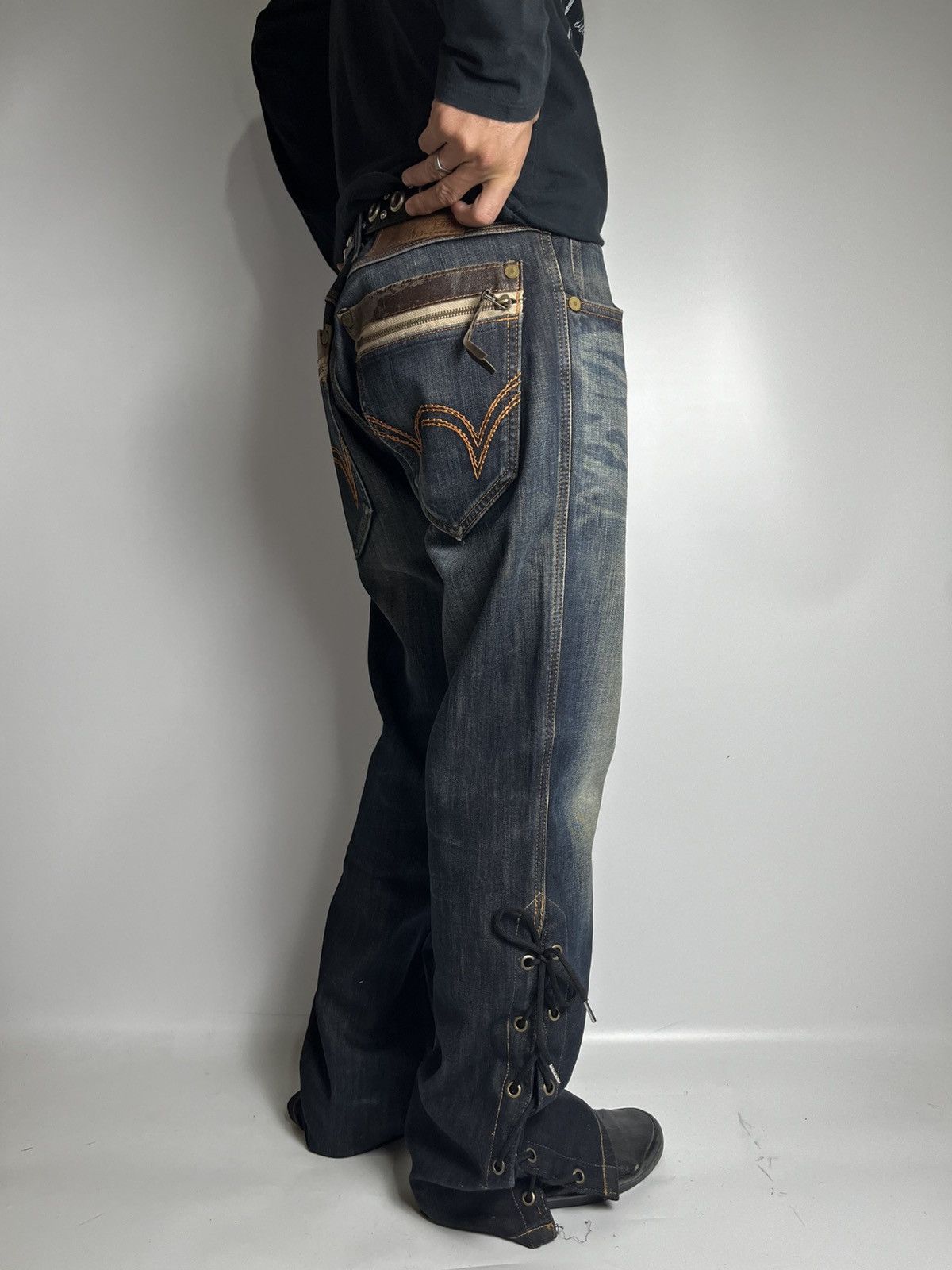 Edwin × Jean Lace up edwin flares wash pant japanese brand Size US 32 / EU 48 - 10 Thumbnail