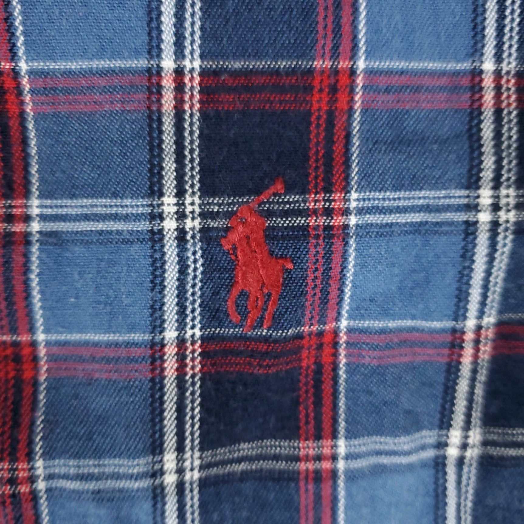 Ralph Lauren Ralph Lauren Shirt Large Blue Plaid Long Sleeve Button-Up Cotton Casual Mens Size US L / EU 52-54 / 3 - 2 Thumbnail