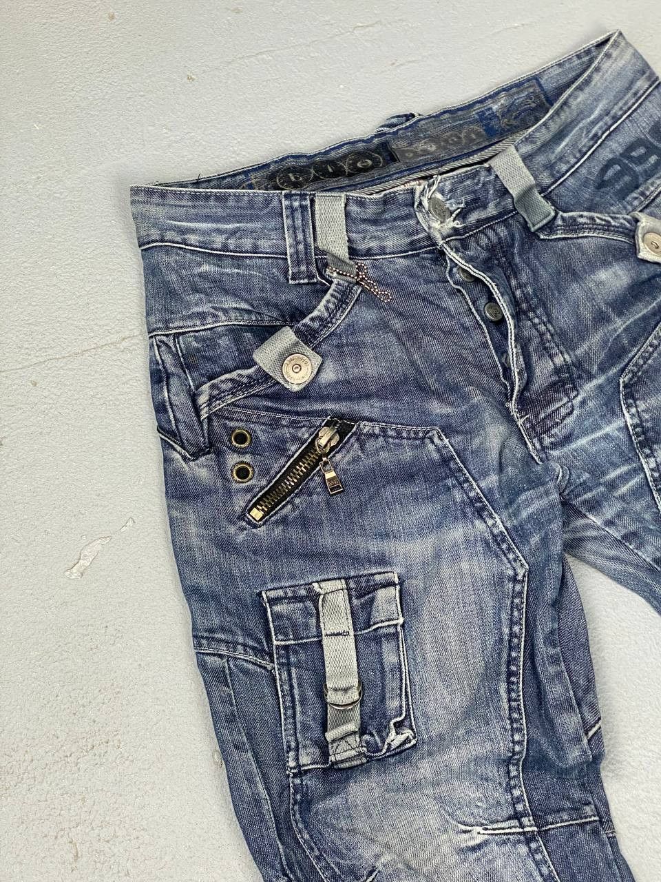 Japanese Brand × Jean Y2k Baggy Cargo Pants Denim Baggy Jeans Trousers Size US 32 / EU 48 - 4 Thumbnail