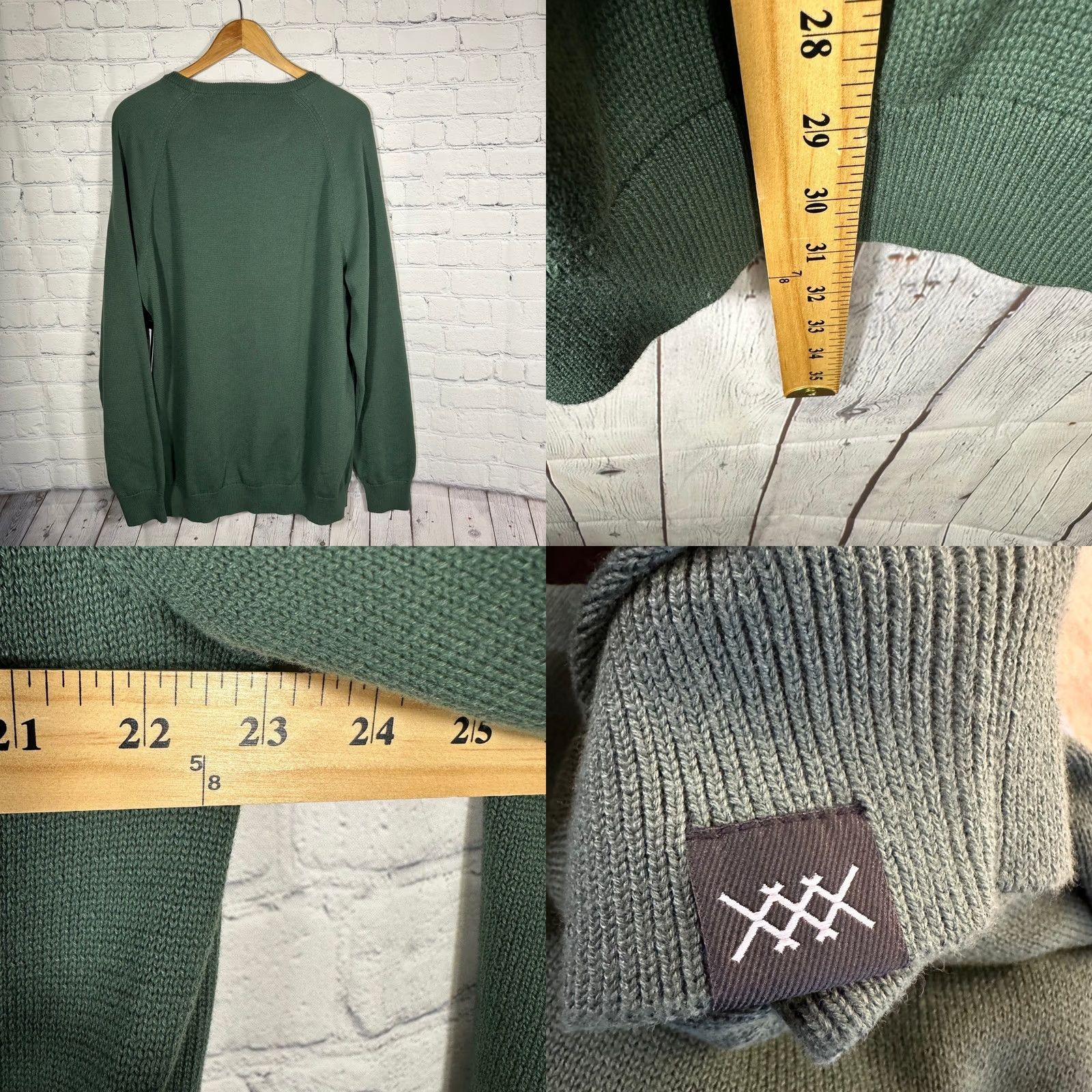 Rhone Rhone Dubliner Crewneck Sweater Jungle Green XL Mens Cotton Blend New Size US XL / EU 56 / 4 - 8 Thumbnail