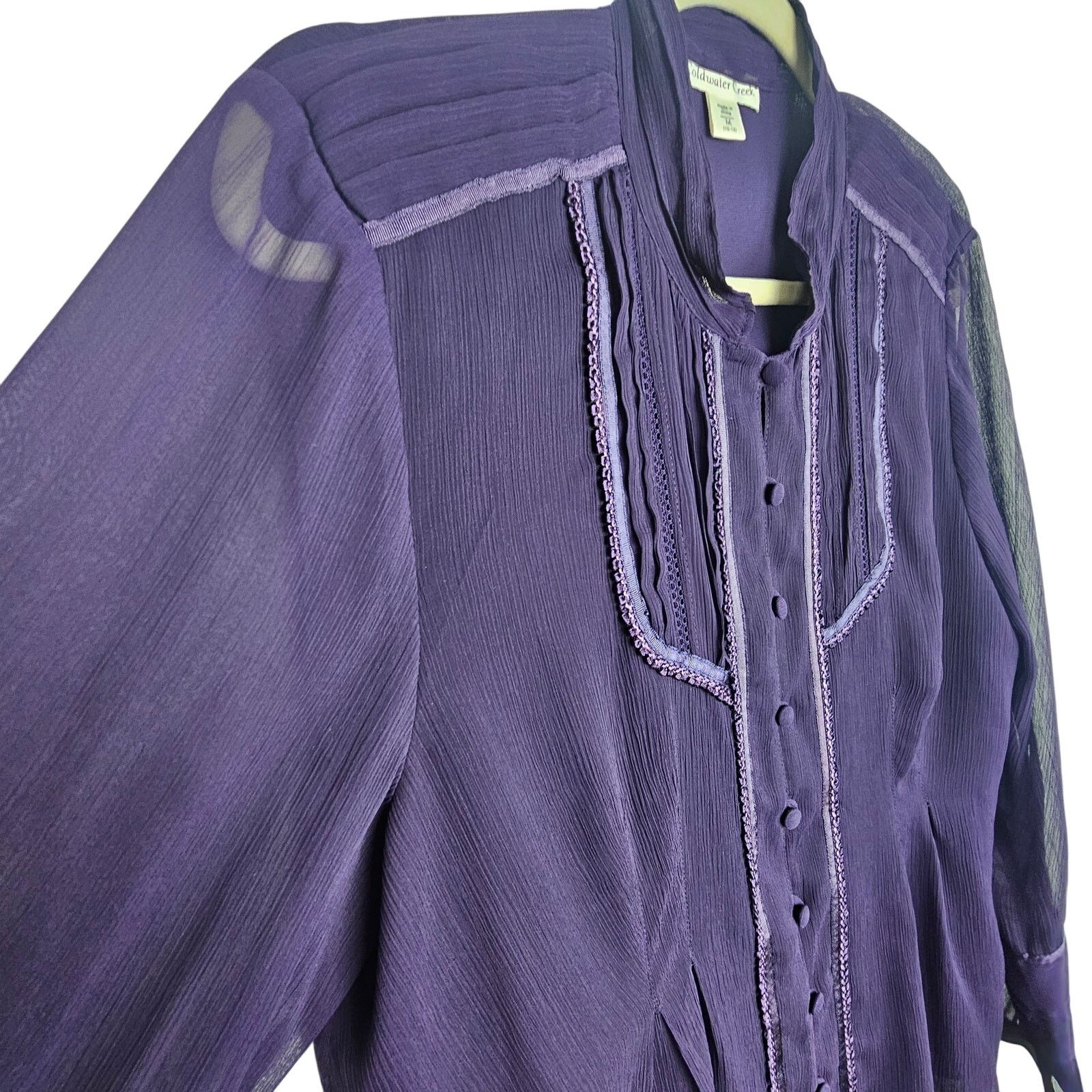 Coldwater Creek Coldwater Creek Womens Whimsigoth Blouse Size M Regency Size M / US 6-8 / IT 42-44 - 5 Thumbnail