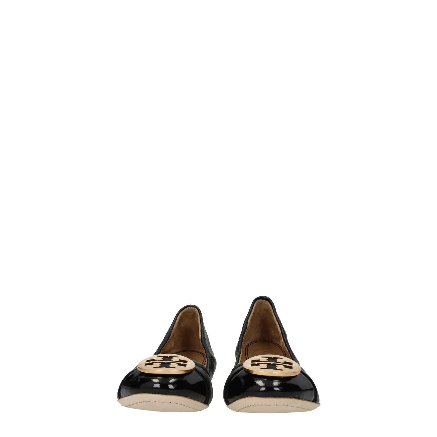 Tory Burch ob1o1e1124 Leather Ballet Flats in Black Size US 10 / IT 40 - 3 Thumbnail