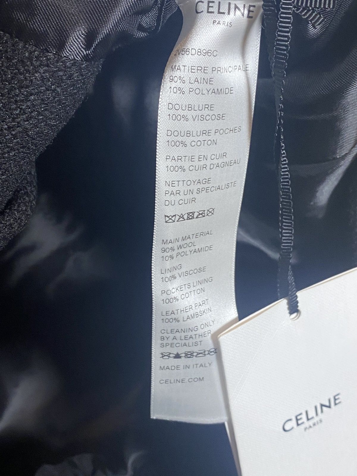 Celine (52) CELINE Classic Teddy Varsity Jacket in Textured Wool Size US L / EU 52-54 / 3 - 12 Thumbnail