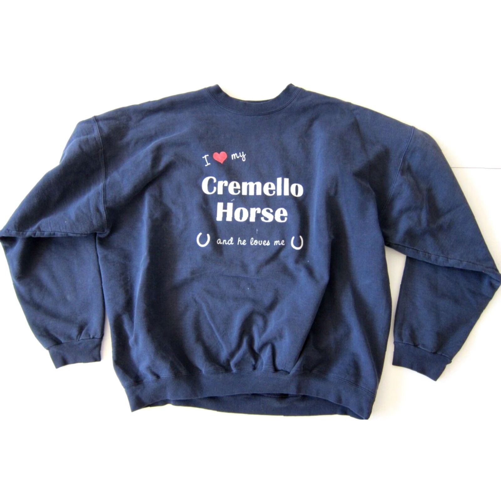 Hanes VINTAGE Hanes Blue I Love My Cremello Horse And He Love Me Sweatshirt Men XL Size US XL / EU 56 / 4 - 7 Thumbnail