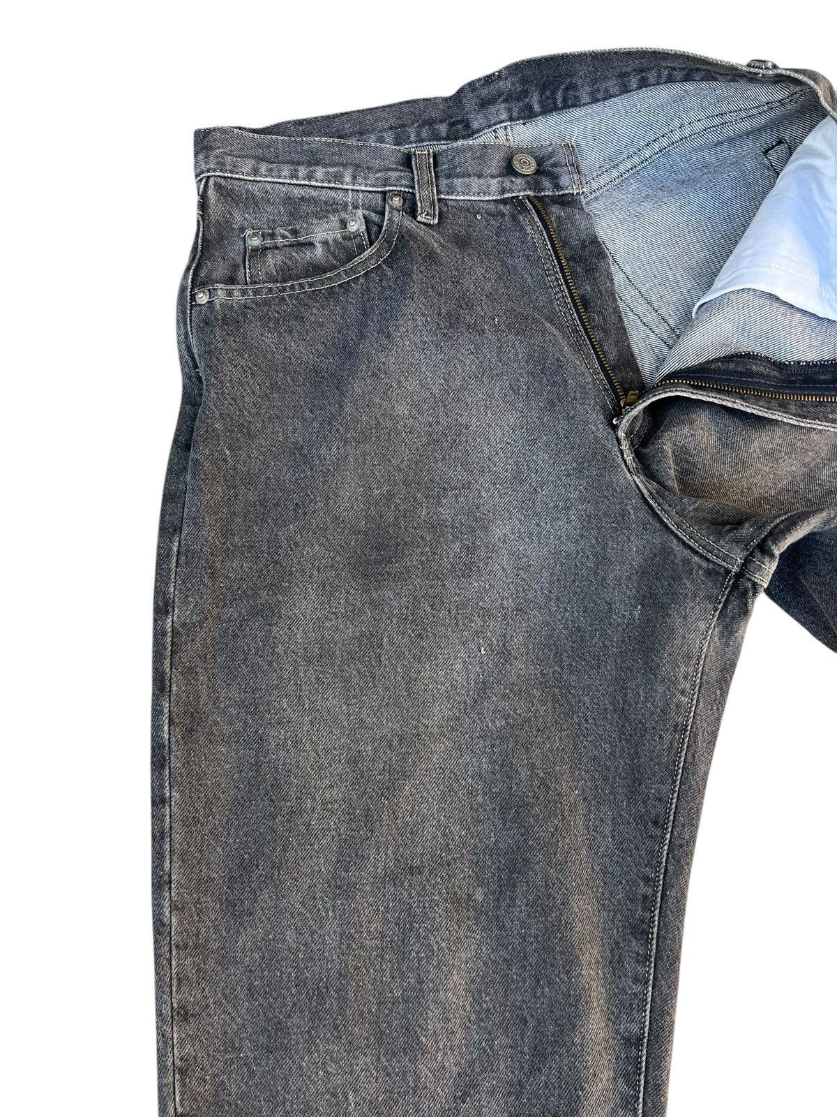 RRL Ralph Lauren × Vintage Vintage 90s RRL Usa Fade Black Stains Denim Baggy Jeans Size US 30 / EU 46 - 9 Thumbnail