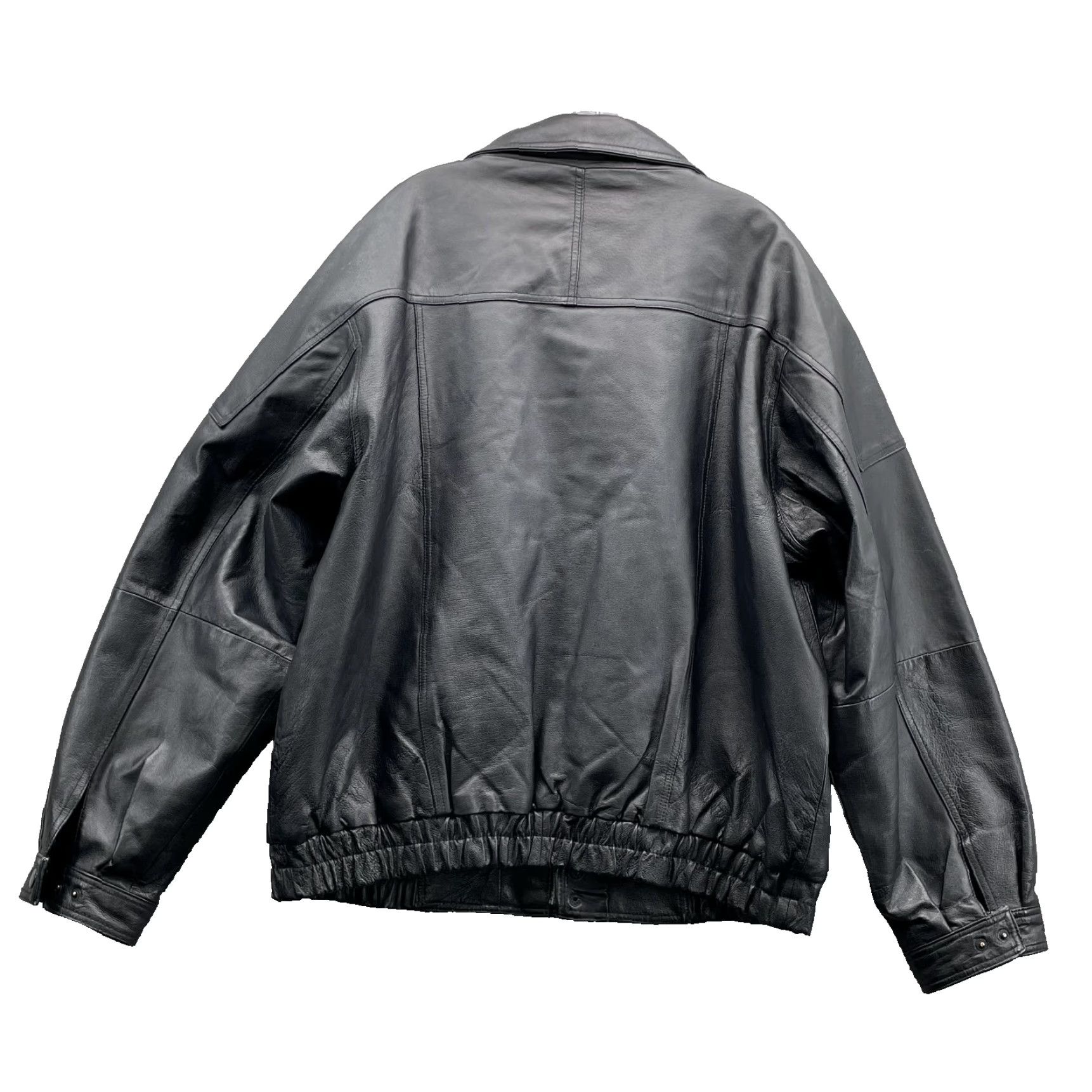 Vintage VINTAGE Northcrest 100% Leather Bomber Jacket Men XL Insulated Flight Streetwear Black Leather Bomber Jacket Mens XL 90s Theme Size US XL / EU 56 / 4 - 2 Thumbnail