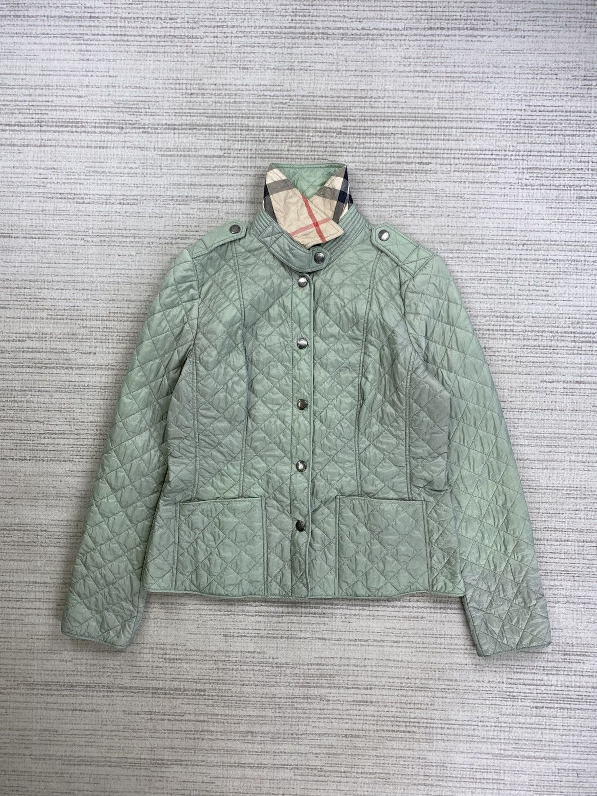 Burberry × Vintage Vintage Burberry Brit Nova Check Puffer Down Buttoned Jacket Size L / US 10 / IT 46 - 6 Thumbnail