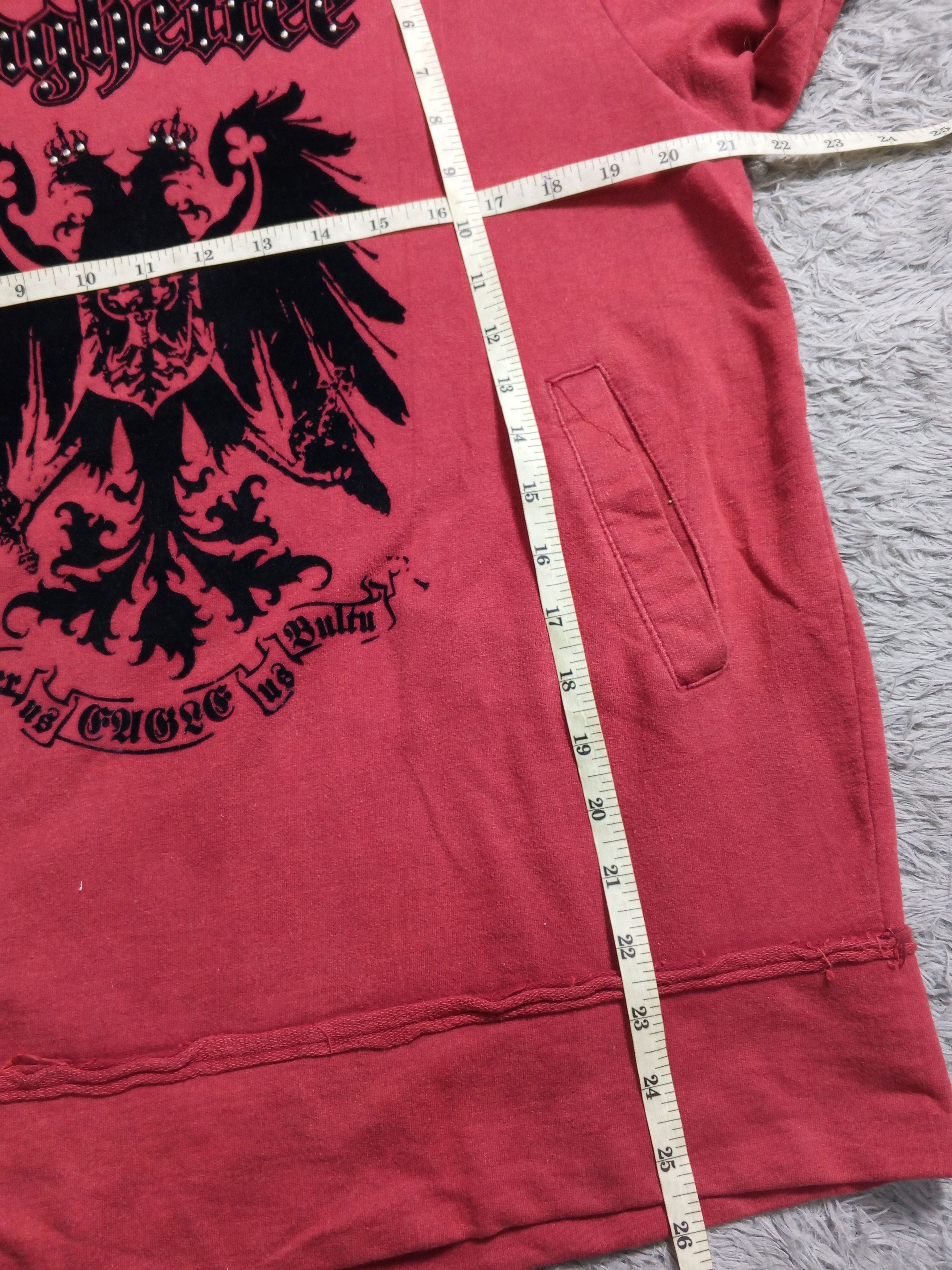 Japanese Brand Distressed Hoodie ASK Y2k Style Japan Size US M / EU 48-50 / 2 - 4 Thumbnail