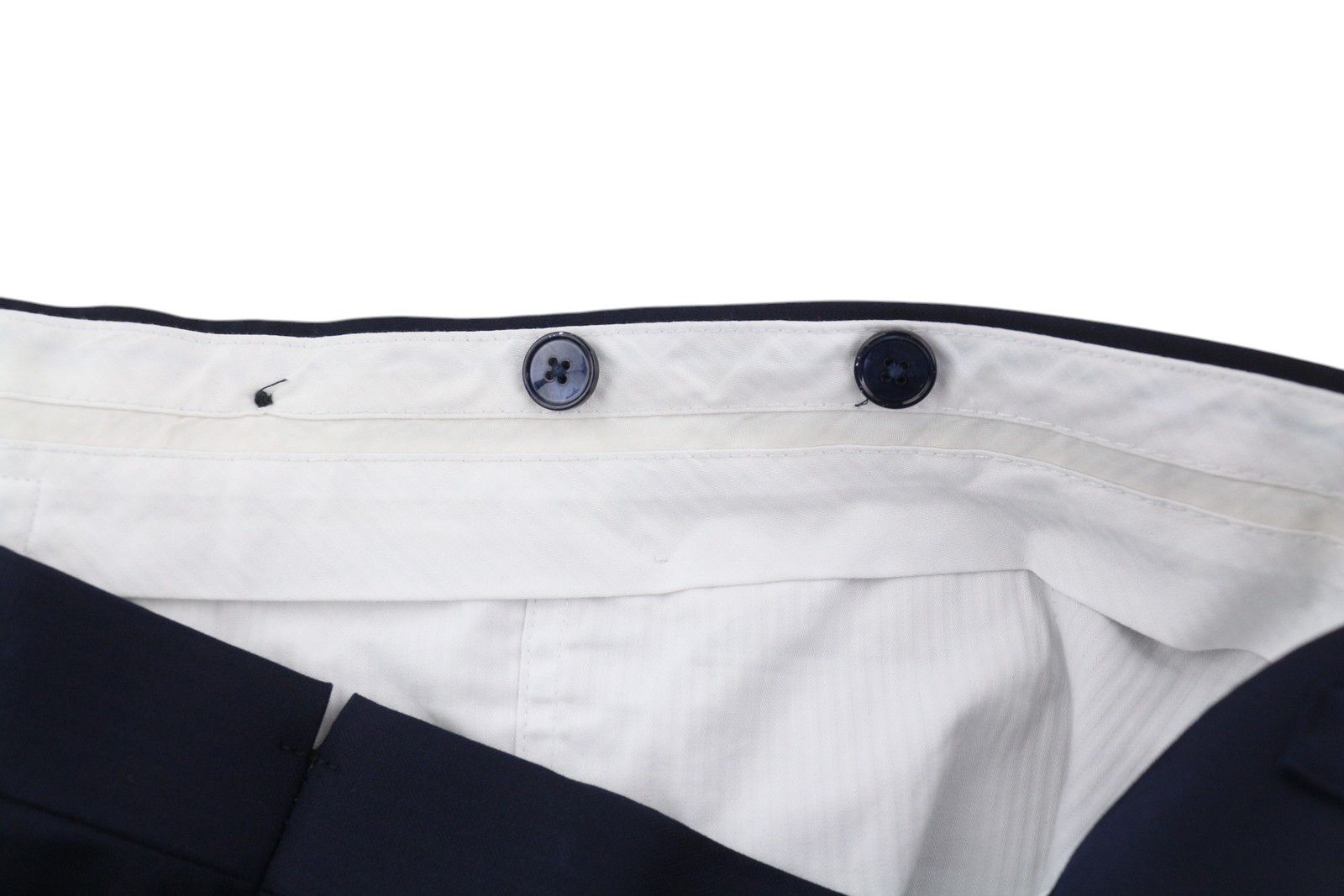 Suitsupply BRESCIA UK48S Dark Blue Wool Slim Zip Trousers 84342 Size 48S - 10 Thumbnail
