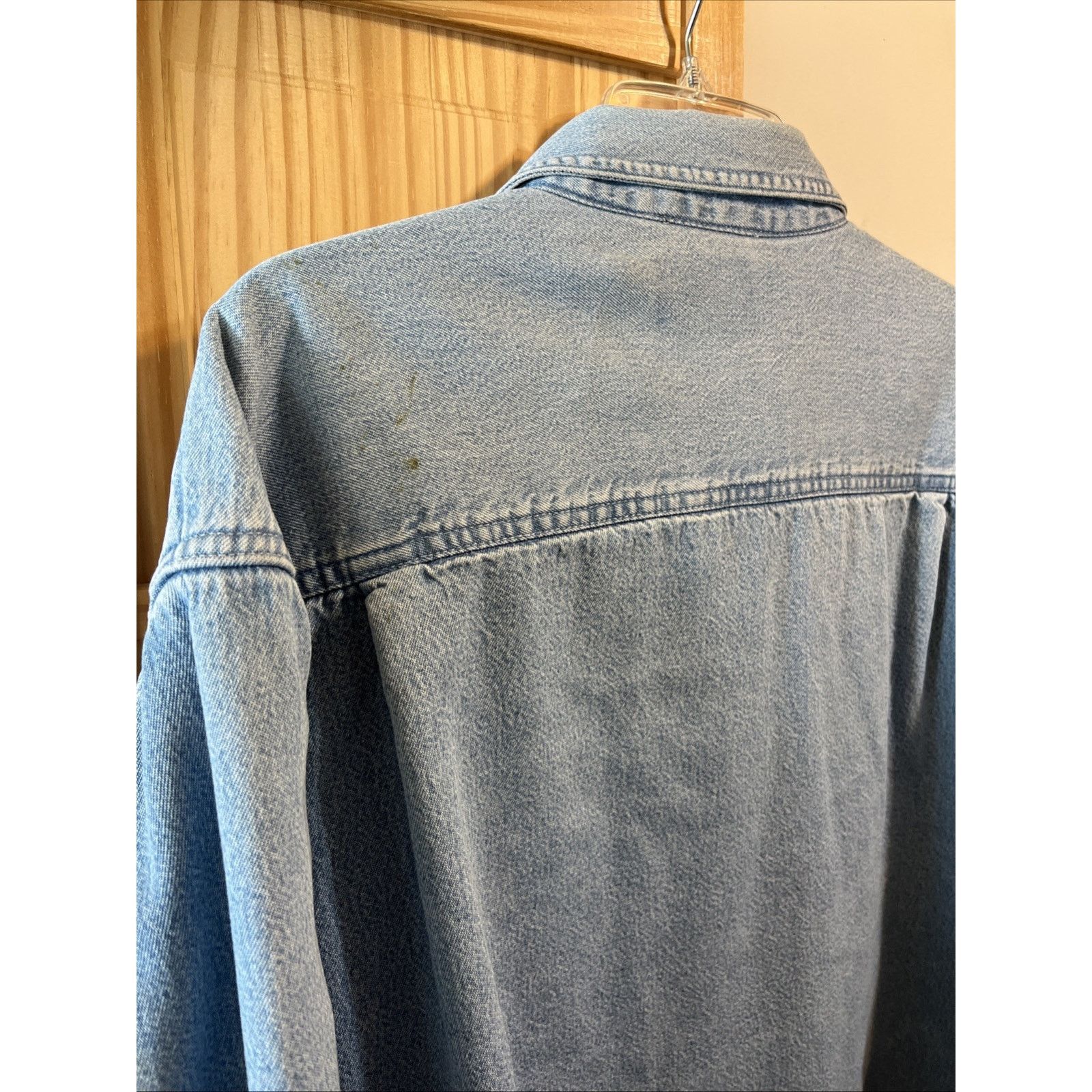 Puritan Puritan Men's L 42/44 Blue Cotton Denim Fleece Lined Shacket Size US L / EU 52-54 / 3 - 14 Thumbnail