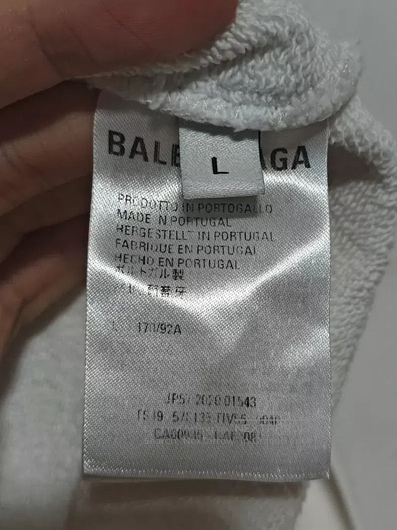 Balenciaga Balenciaga White Hooded Sweatshirt Size US L / EU 52-54 / 3 - 4 Thumbnail