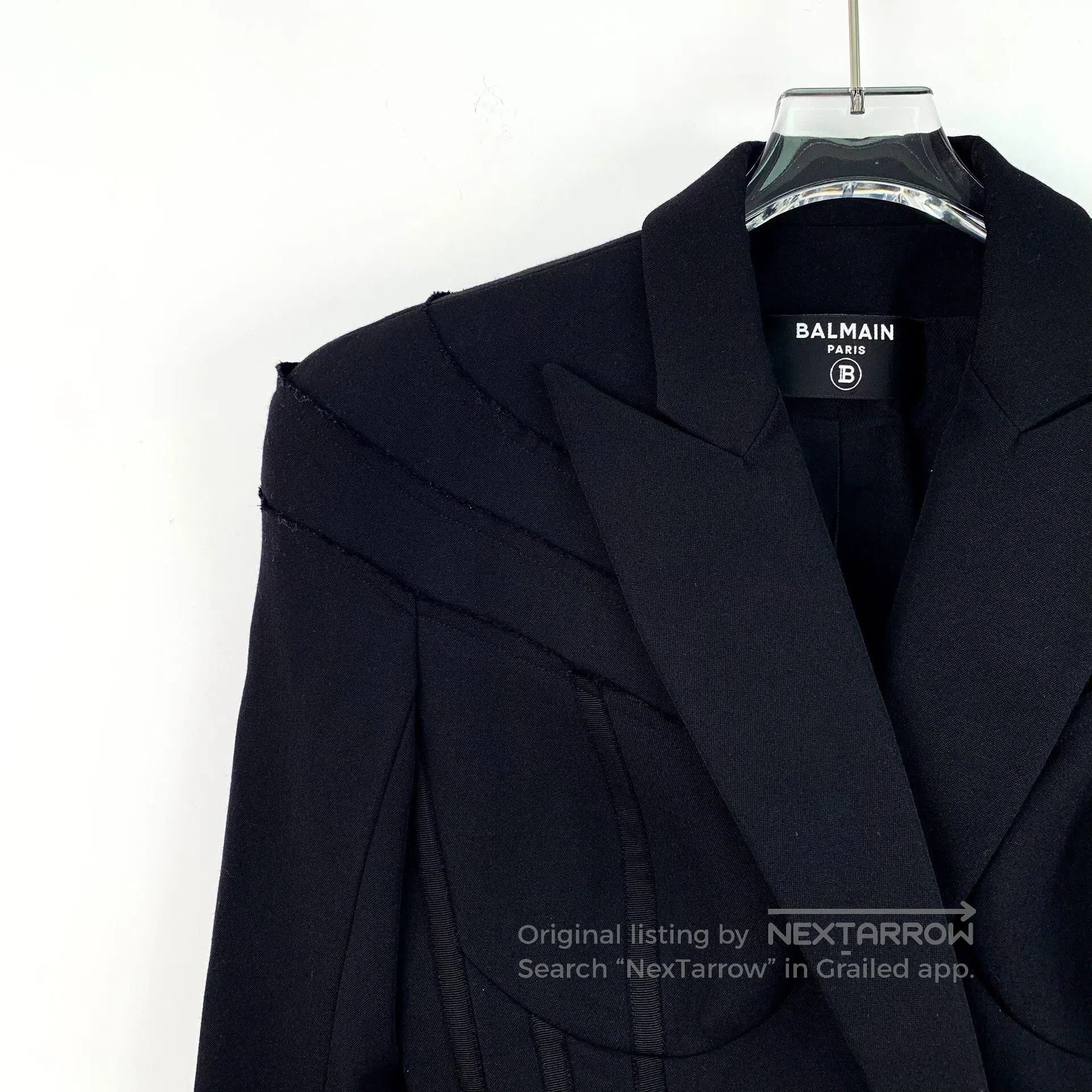 Balmain Balmain Black Wool Lapel Blazer. Size S / US 4 / IT 40 - 3 Thumbnail