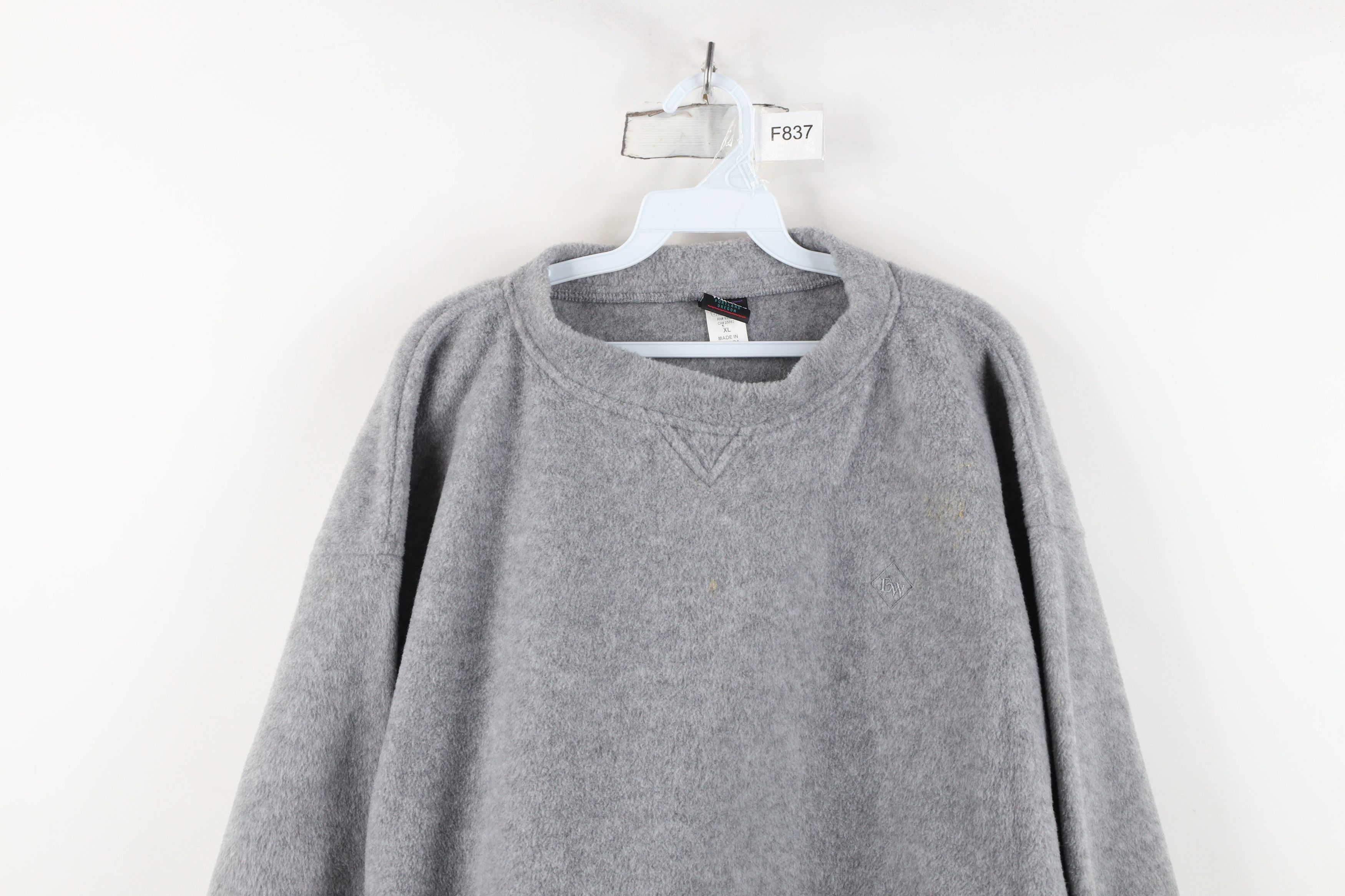 Vintage Vintage 90s Streetwear Fleece Crewneck Sweater Heather Gray Size US XL / EU 56 / 4 - 2 Thumbnail
