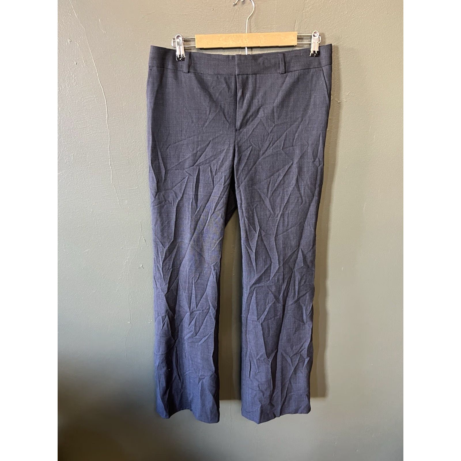 Banana Republic Banana Republic Dress Pants Women 8 Blue Mid Rise Pleated Wool Lined Martin Fit Size 30" / US 8 / IT 44 - 2 Thumbnail