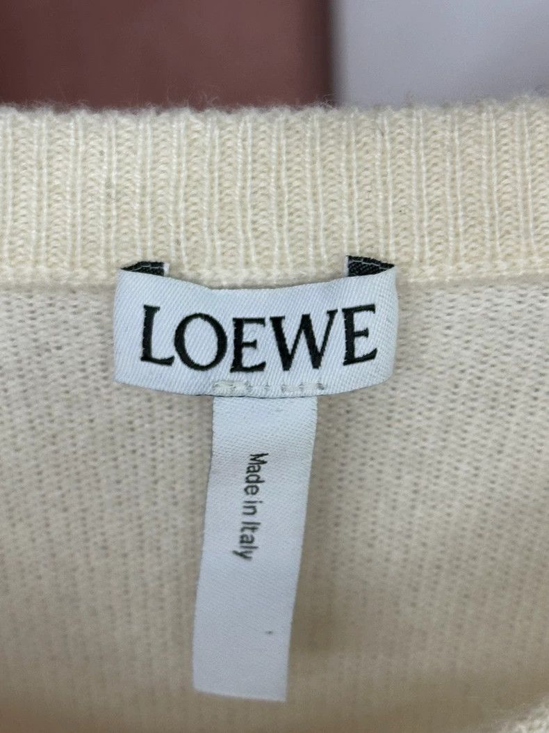 Loewe LOEWE White and pink color palette with cashmere long slee Size XS / US 0-2 / IT 36-38 - 3 Thumbnail