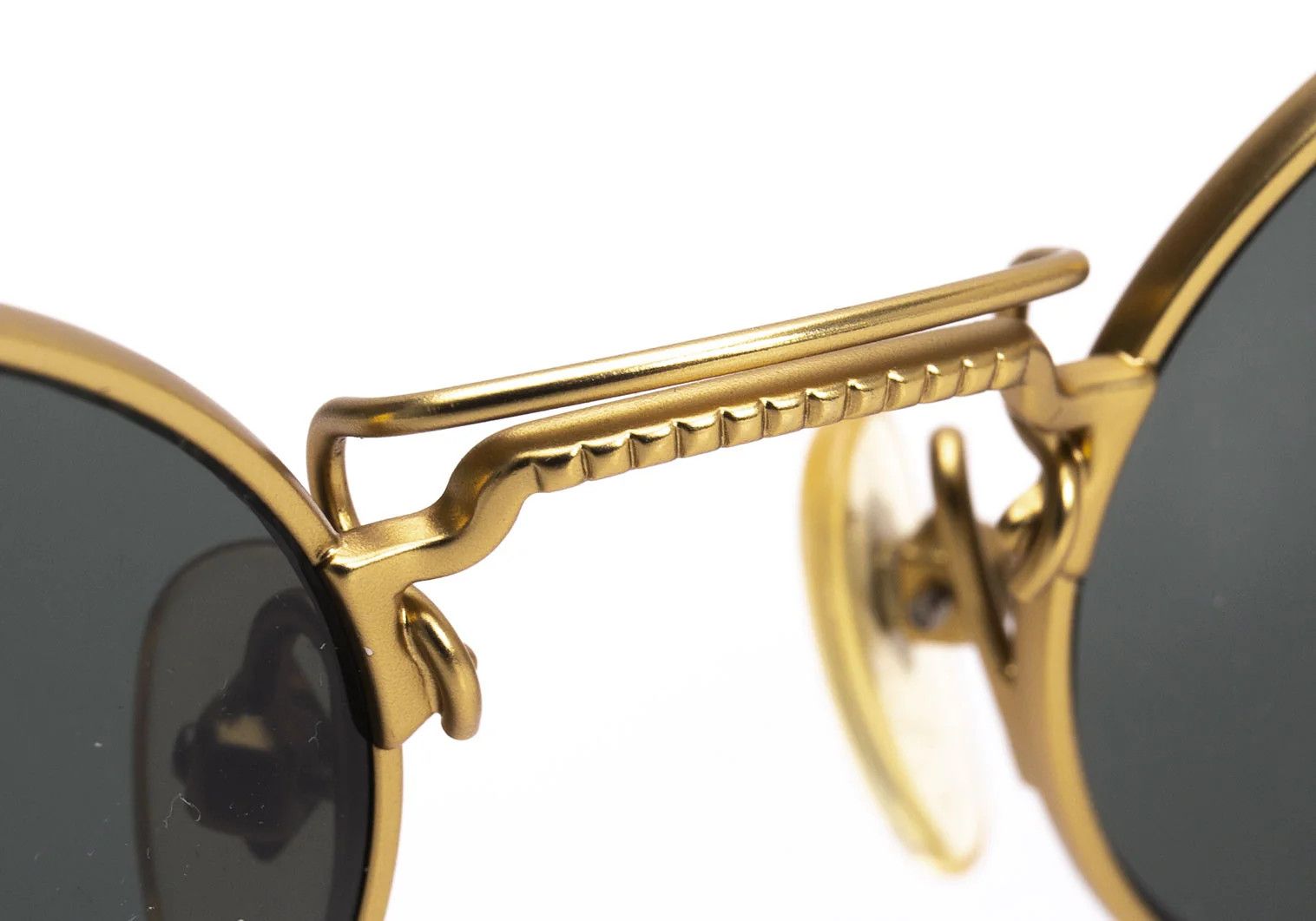 Jean Paul Gaultier Double Bridge Sunglasses in Gold and Black Size ONE SIZE - 3 Thumbnail