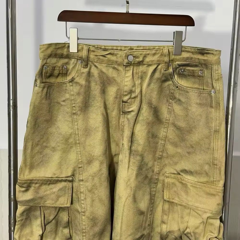 Japanese Brand × Jean Flame Embroidery Wide Leg Dirty Jean Size US 30 / EU 46 - 7 Thumbnail
