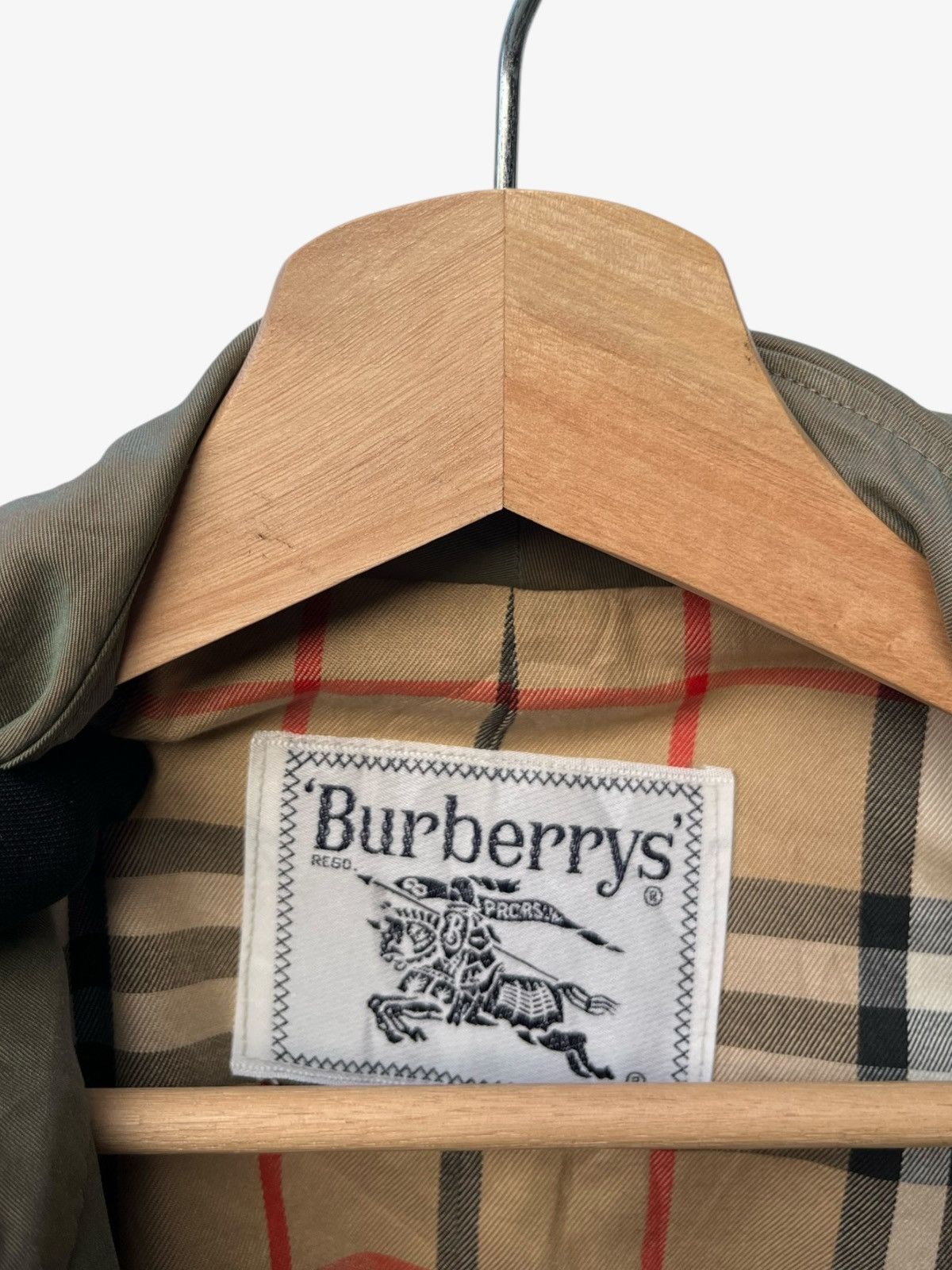 Burberry 80s/90s Burberrys Trench Coat Classic Double Breasted Olive Size S / US 4 / IT 40 - 20 Thumbnail