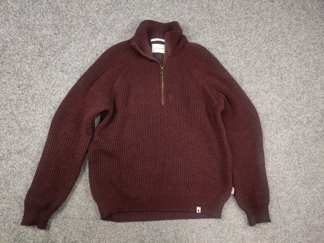 Peregrine Peregrine England Ford Knit Wool Half Zip Sweater Vintage Size US L / EU 52-54 / 3 - 3 Thumbnail