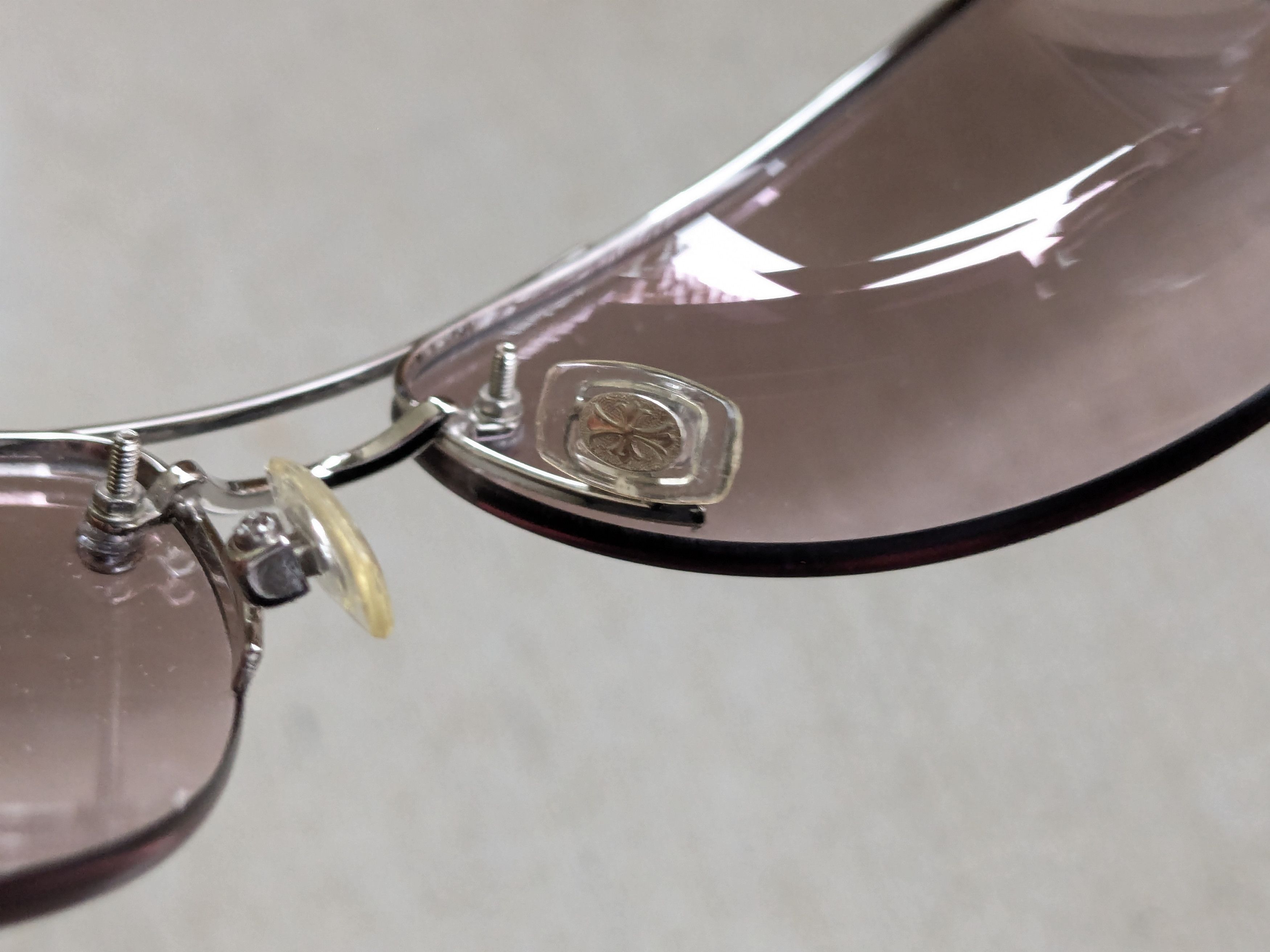 Chrome Hearts Chrome Hearts Classic Oval Sunglasses Pink Leather Sterling Size ONE SIZE - 11 Thumbnail