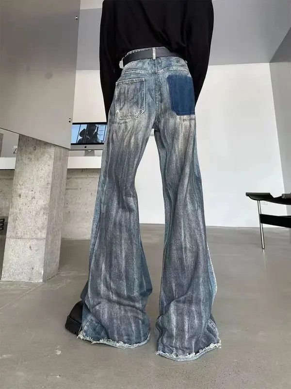 VIBE Street distressed corrugated crease micro-flared jeans Size US 32 / EU 48 - 5 Thumbnail