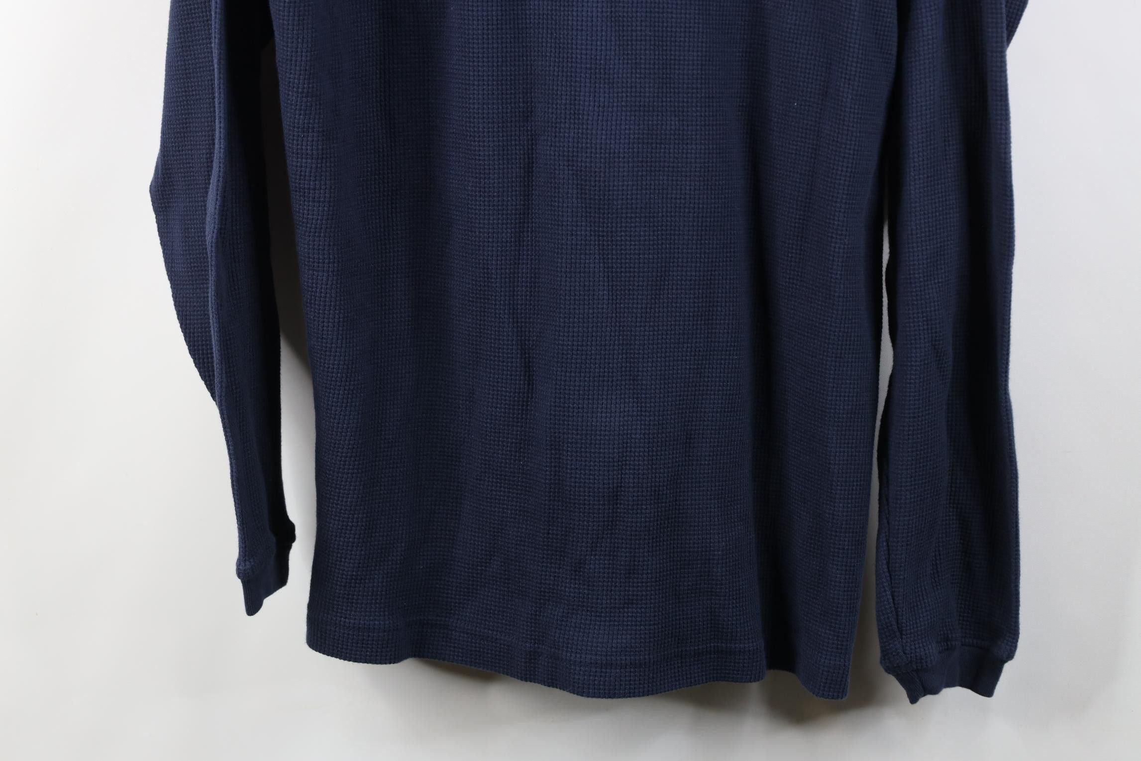 Vintage Deadstock Vintage 90s Y2K Waffle Knit Long Sleeve T-Shirt Size US M / EU 48-50 / 2 - 3 Thumbnail