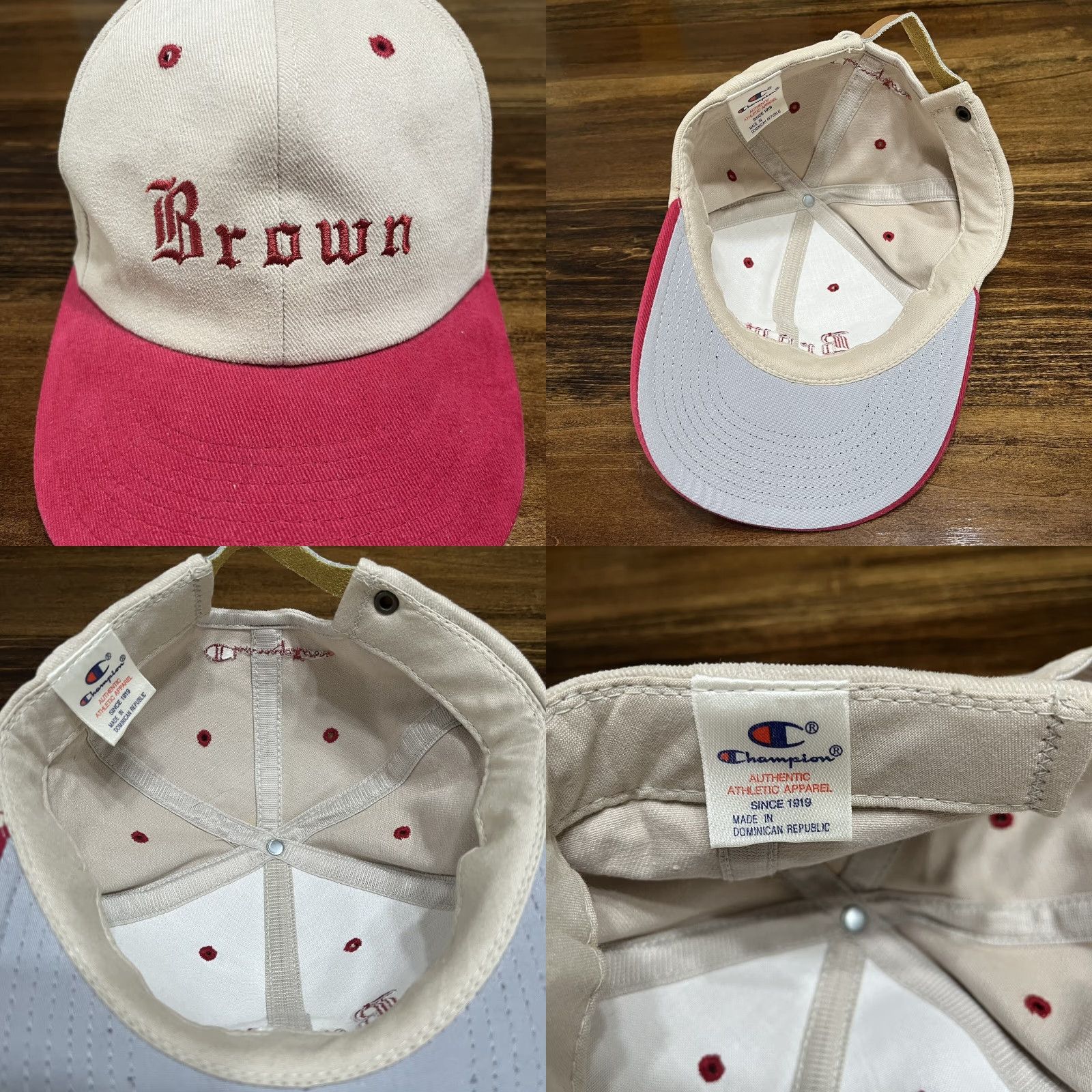 Champion Champion Hat Cap Strap Back Mens Casual Embroidered Brown Cotton Adjustable Red USA Cars Dad Fish Flag Nature Outdoor Sports Lightweight Breathable Size ONE SIZE - 8 Thumbnail