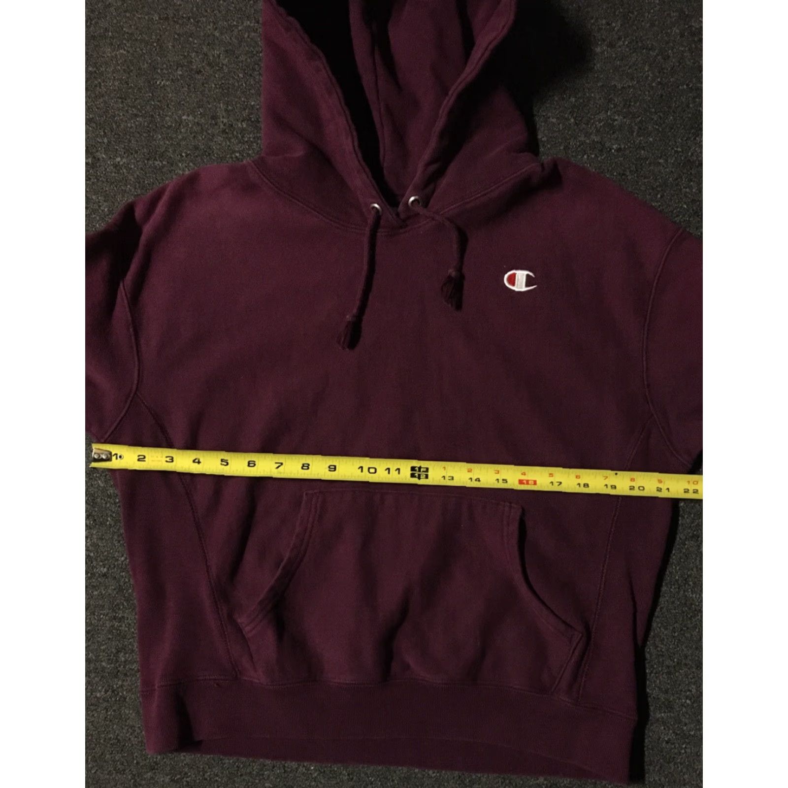 Champion VINTAGE Champion Reverse Weave Hoodie Maroon Women L 90s Grunge Urban Outfitters Pullover Reversible Track & Field Style Size L / US 10 / IT 46 - 5 Thumbnail