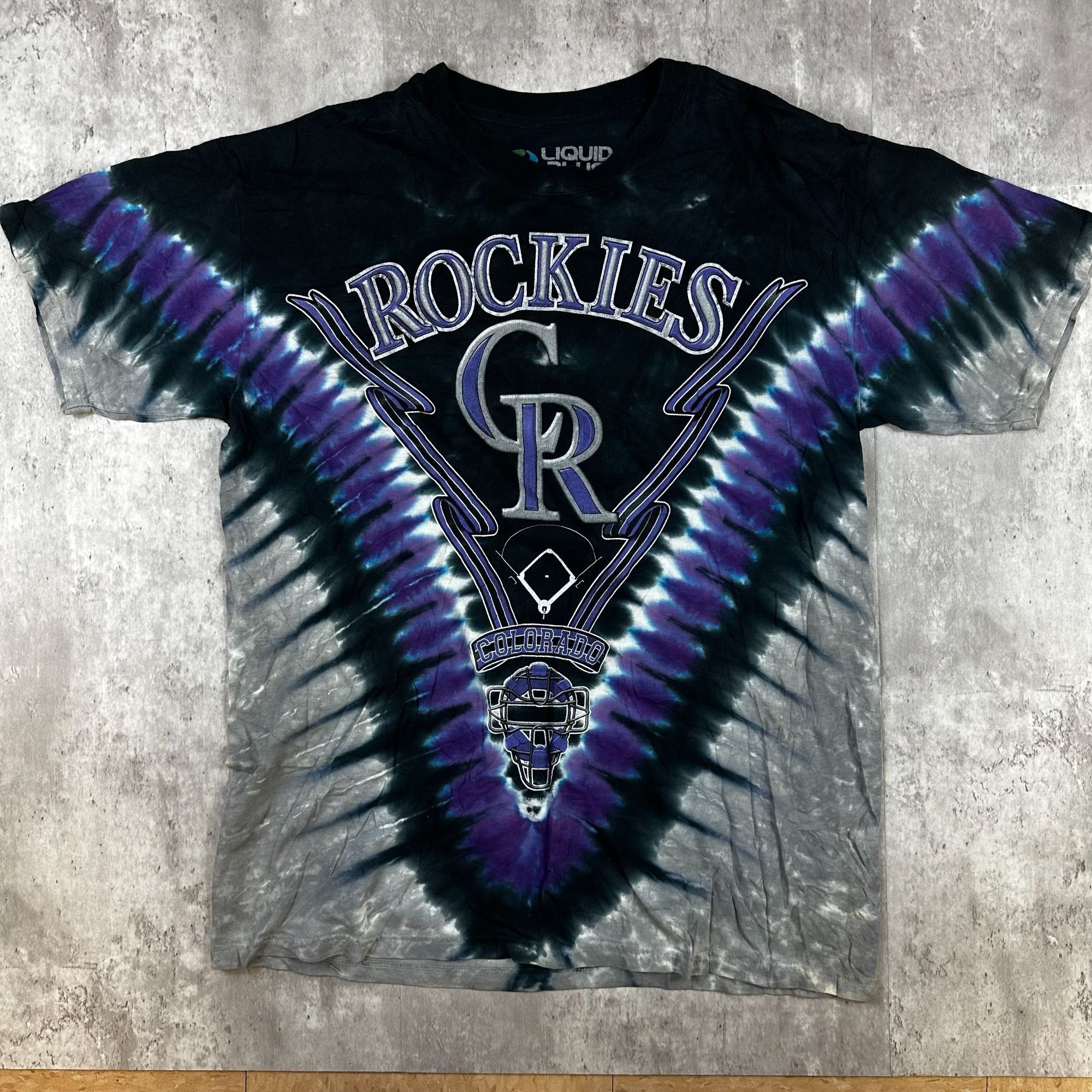 Liquid Blue Colorado Rockies Liquid Blue Tie-Dye T-Shirt L 100% Cotton V Size US L / EU 52-54 / 3 - 1 Thumbnail