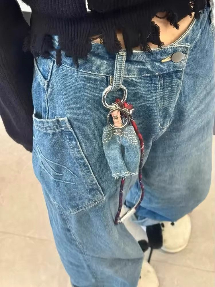 Vintage Mini Jeans With Rope Keychain Size ONE SIZE - 2 Thumbnail